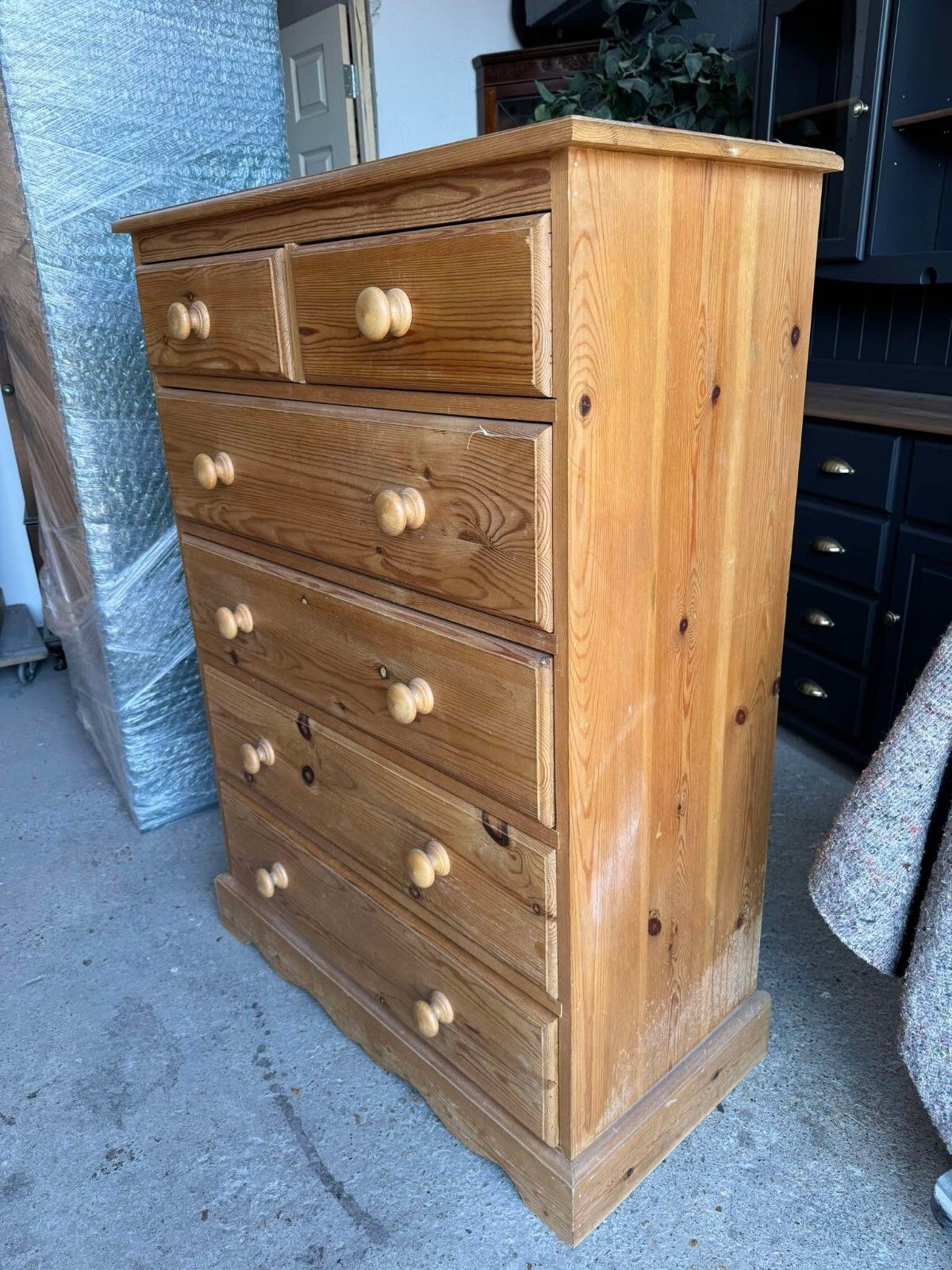Quality Solid Pine Chest Of Drawers Ready To Upcycle In Fusion Paint photo furniture