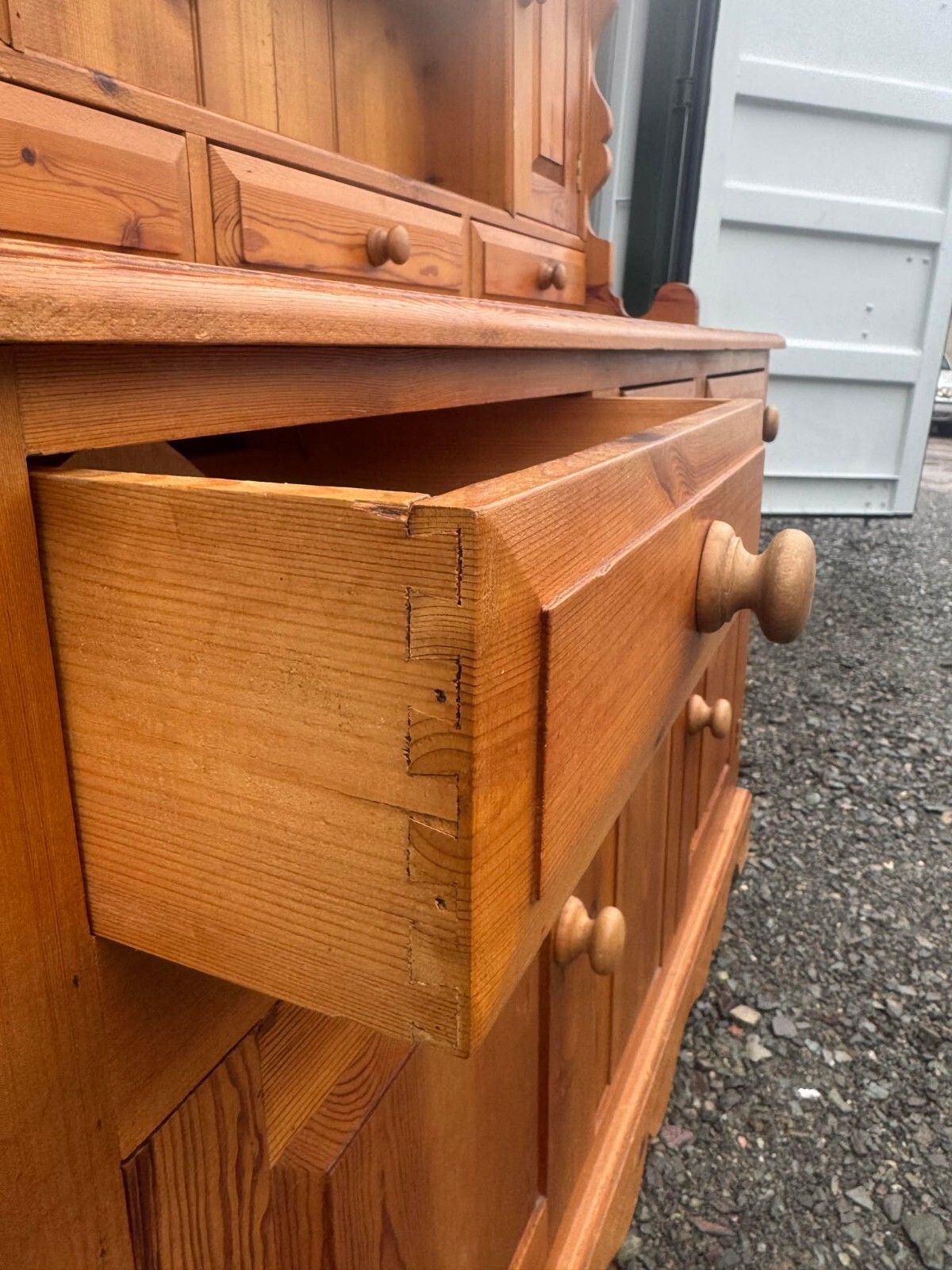 Medium Sized Custom Painted Pine Country Farmhouse  Pine Welsh Dresser photo for sale