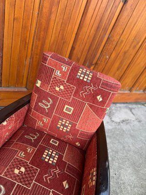 Art Deco Armchair With New Patterned Upholstery, 1930s photo buy