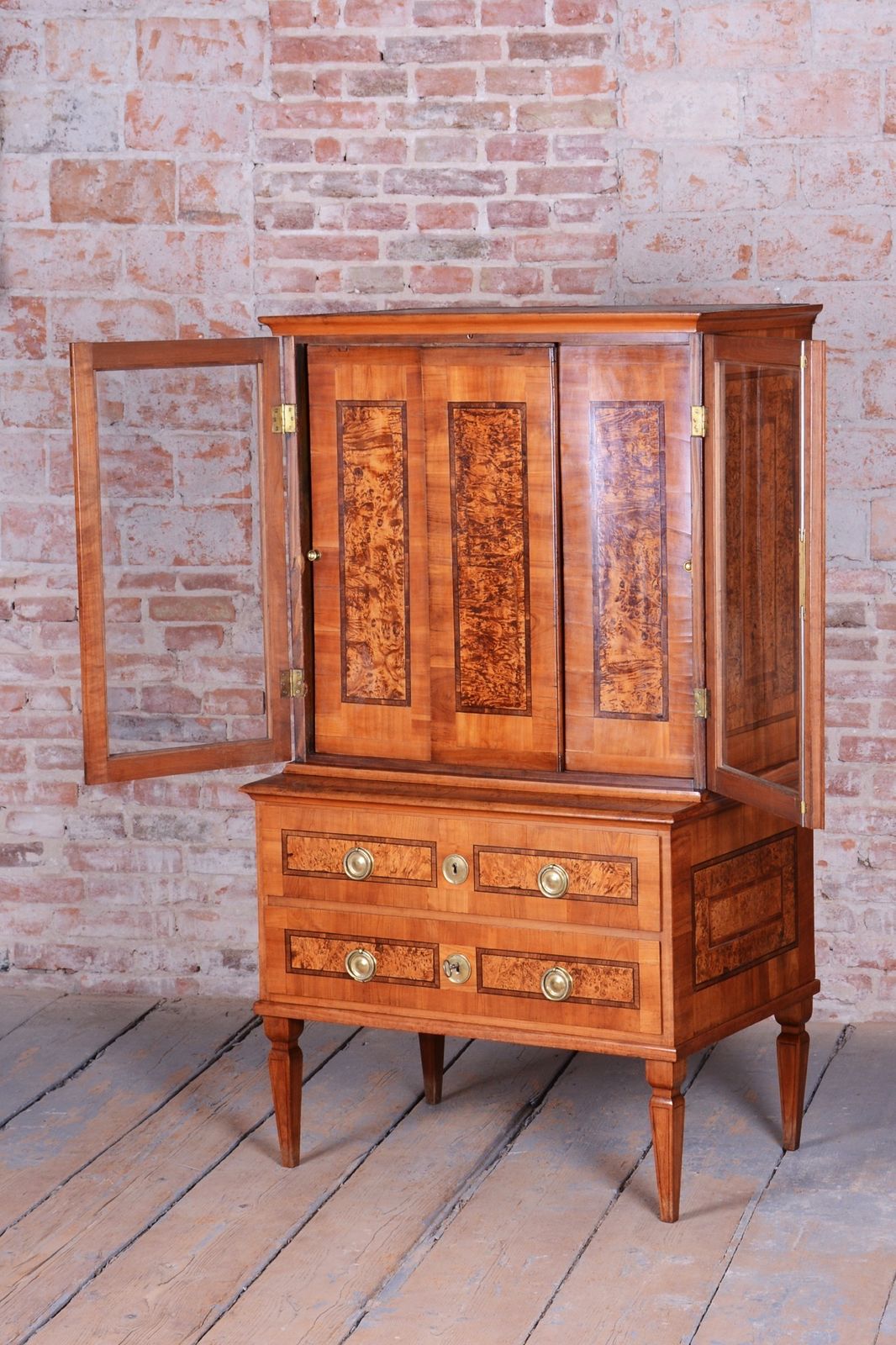 Restored Empire Sideboard, Cherry Wood, Revived Polish, Czech, 1790s photo vintage