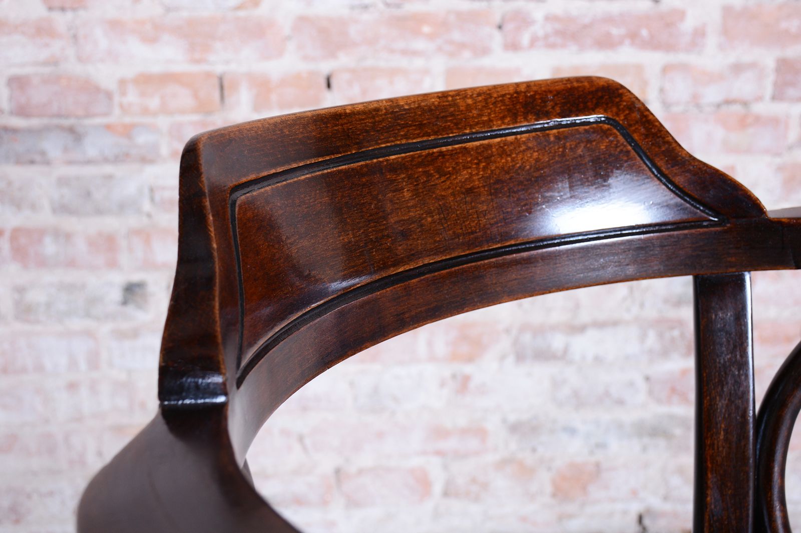 Restored Art Deco Chair, Beech Wood, Revived Polish, Czech, 1920s photo vinterior