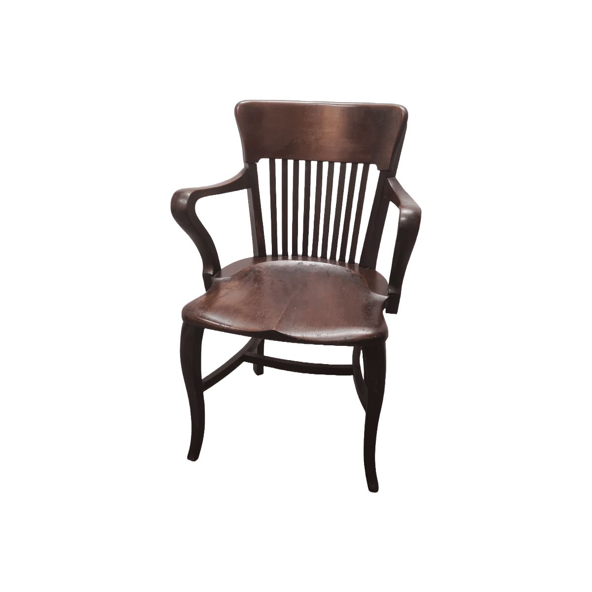 Antique English Mahogany Desk Chair, Early 1900s