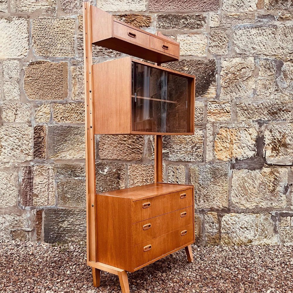 Mid Century Modern Teak Room Divider / Shelving Unit photo furniture