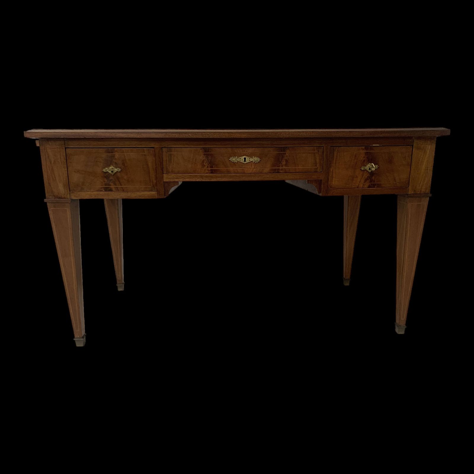 Directoire Style Desk In Mahogany And Veneer, 20th Century