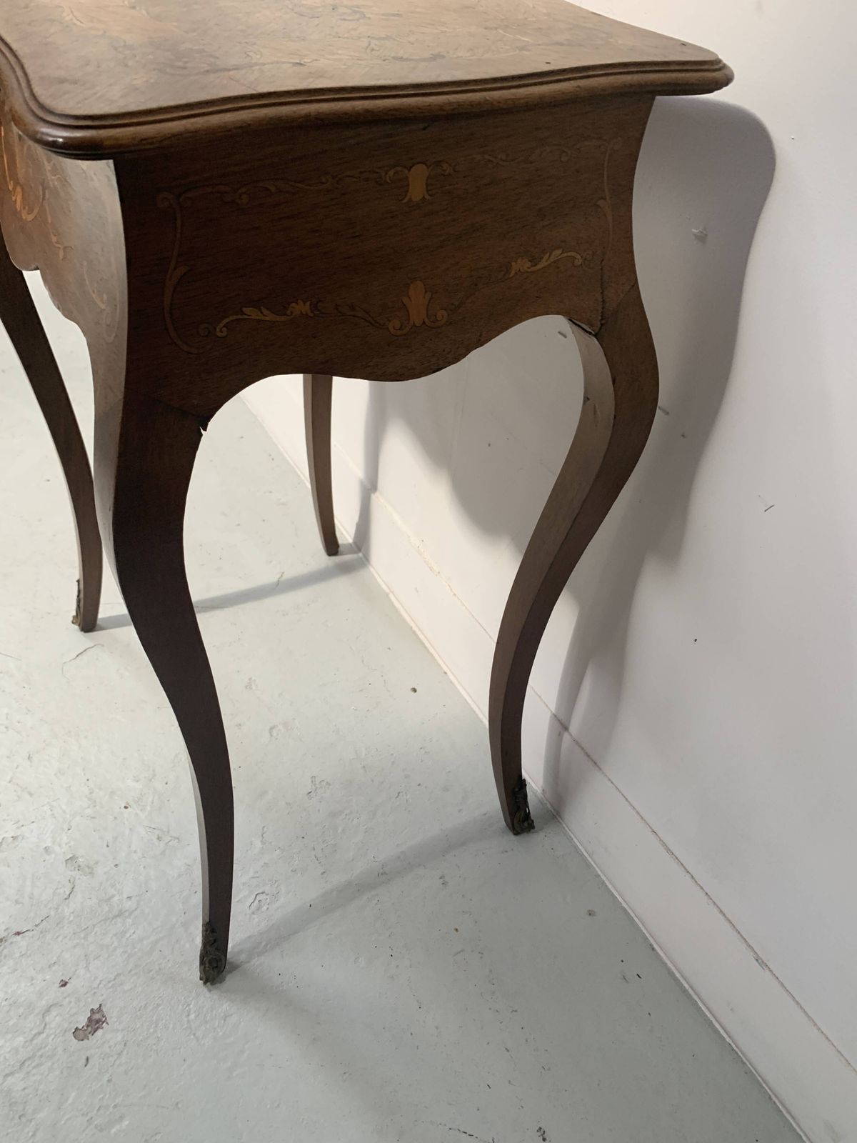 Louis XV Style Work Table In Marquetry Wood, 20th Century photo buy