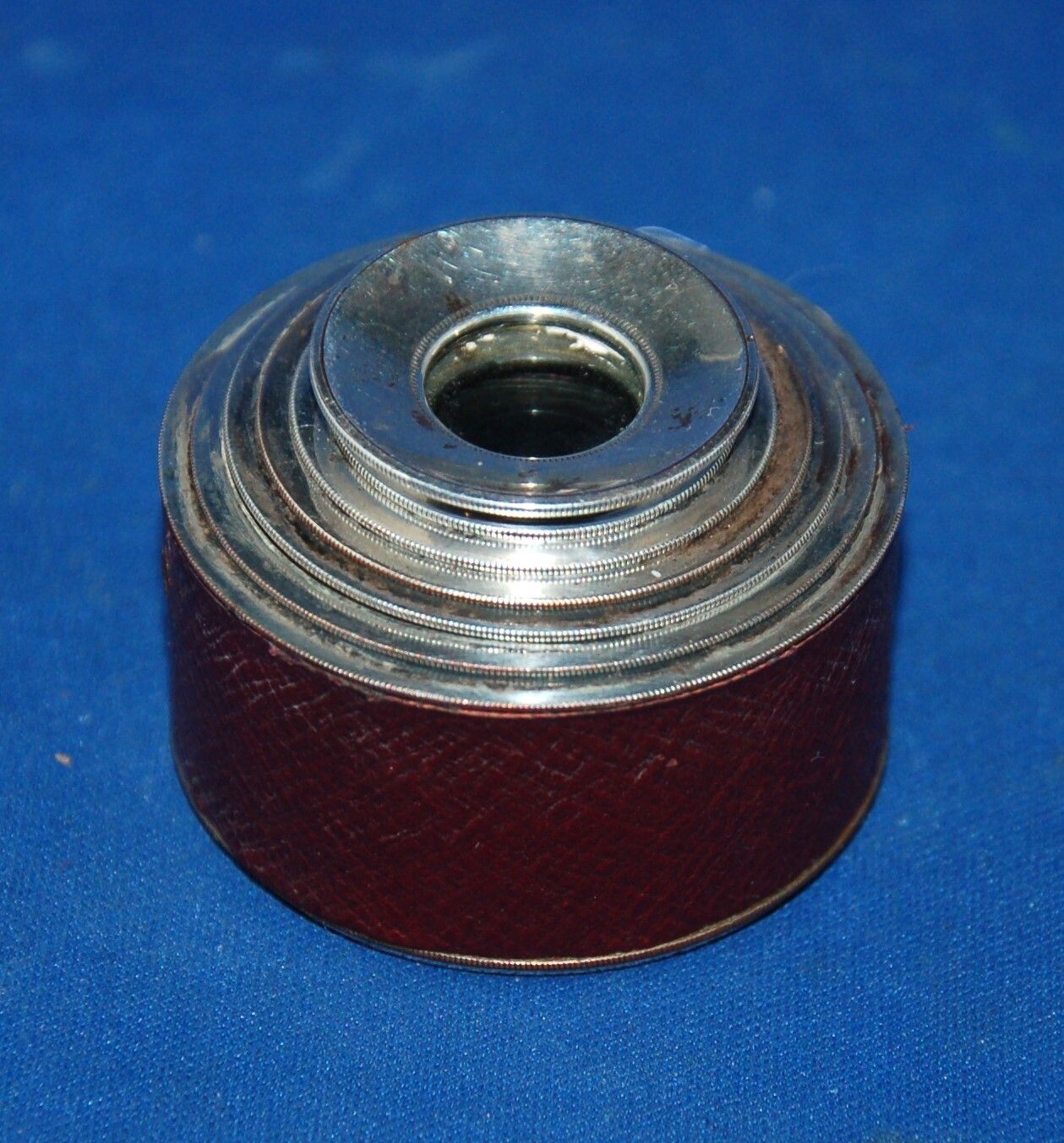 An Antique Six Draw Monocular, White Metal  Over Copper, Lenses Good photo 95.0