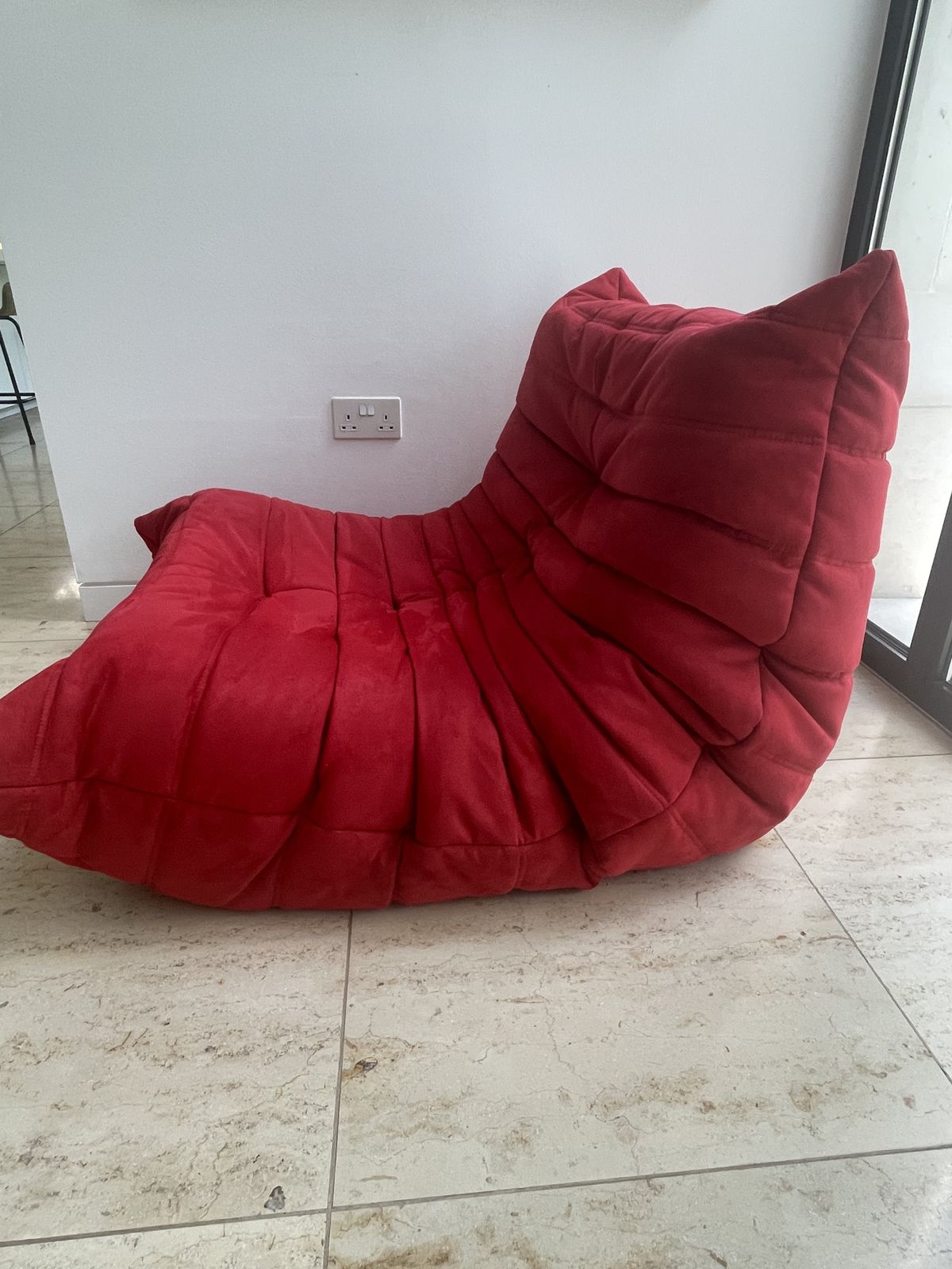 photo furniture Togo Fireside Chair In Original Red Alcantara