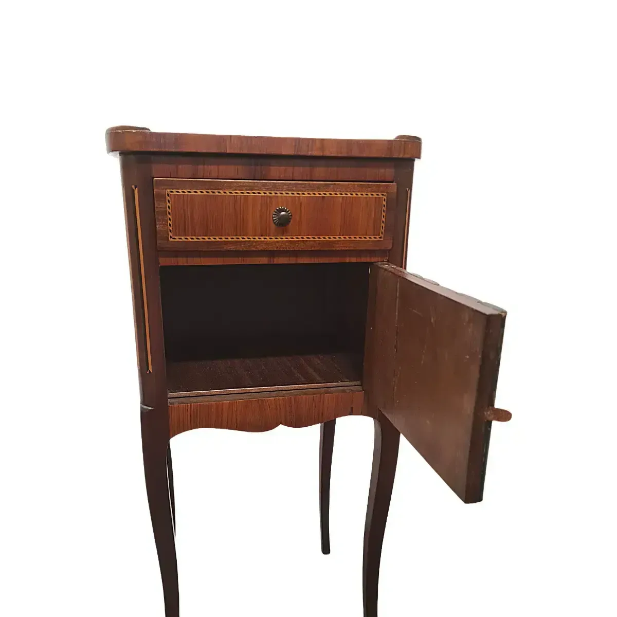 photo furniture Antique French Louis XVI Style Bedside Table, From Around 1900