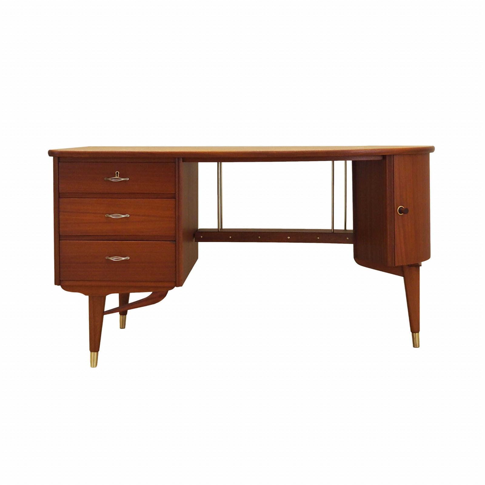 Mahogany Desk, Norwegian Design, 1960s, Production: Sola Møbler