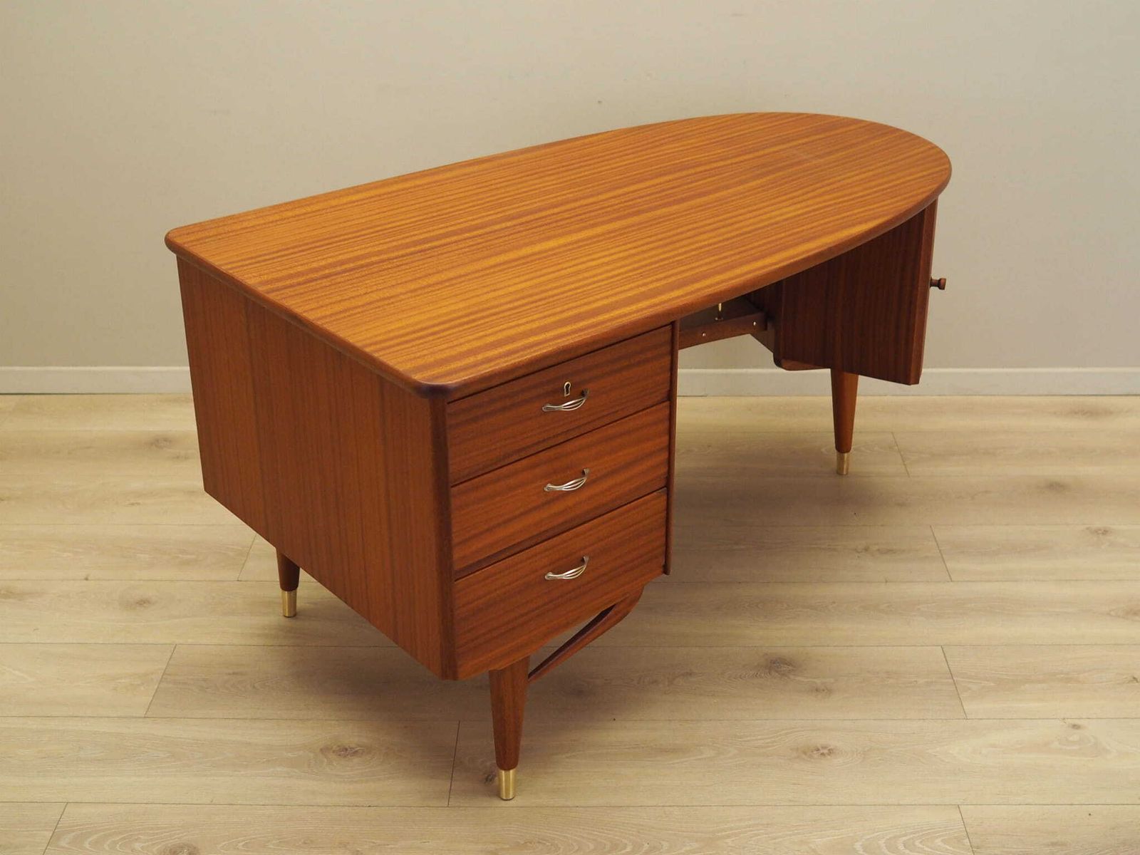Mahogany Desk, Norwegian Design, 1960s, Production: Sola Møbler photo vintage