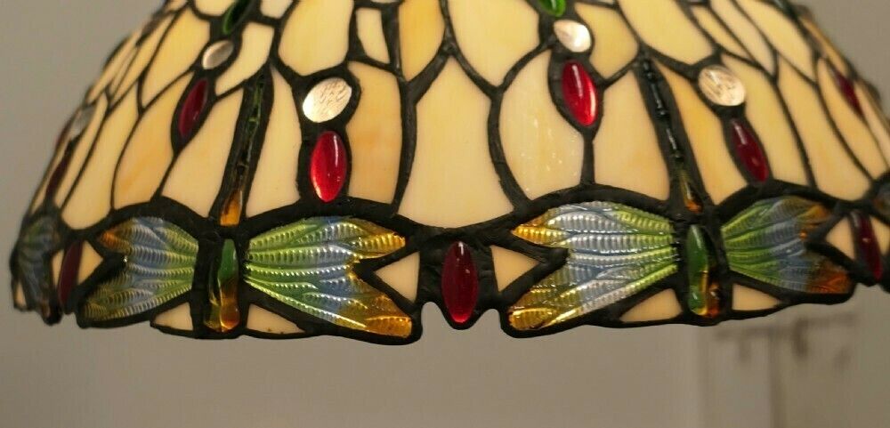 A Pair Of Large Vintage Tiffany Style Lights Arts And Crafts Lampshades photo vinterior