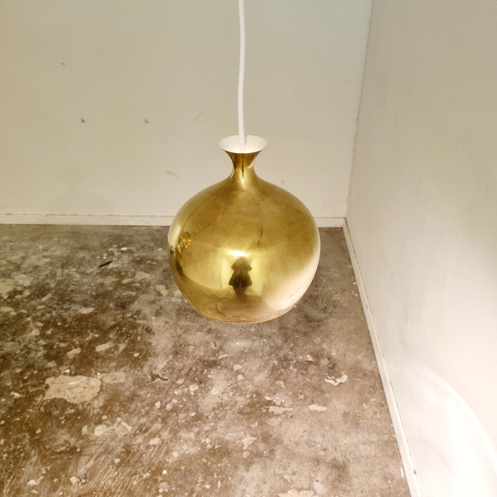 photo furniture Set Of Two Elegant Brass Pendant Lamps Löken By Helge Zimdal For Falkenbergs Sweden 1960s