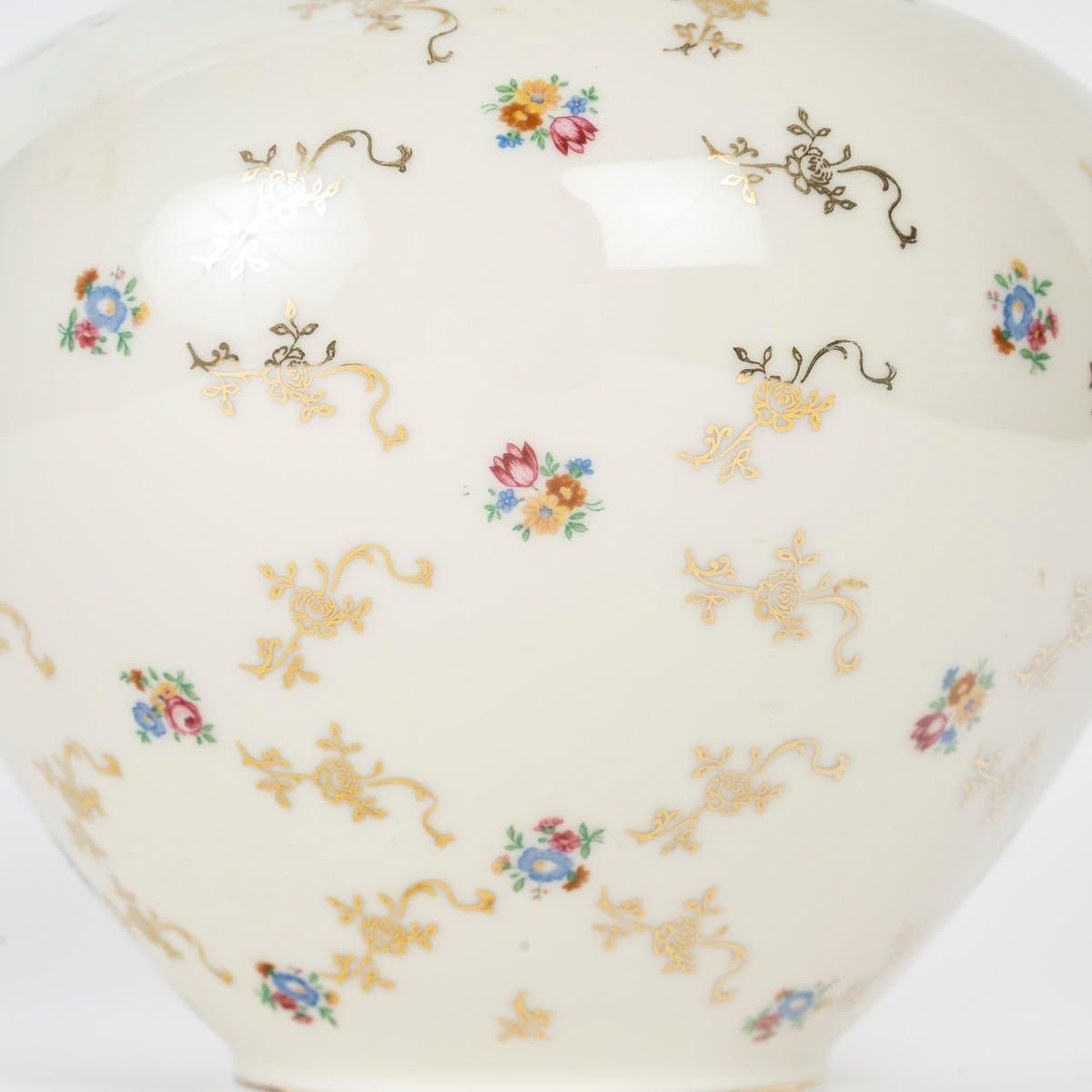 German Porcelain Boulle Vase, 20th Century. photo for sale