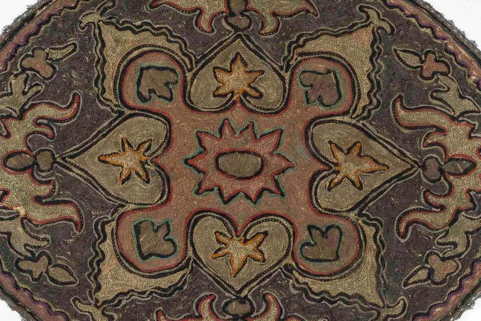 Orientalist Doily, Embroidered With Gold And Other Threads, Orientalist Art. photo furniture