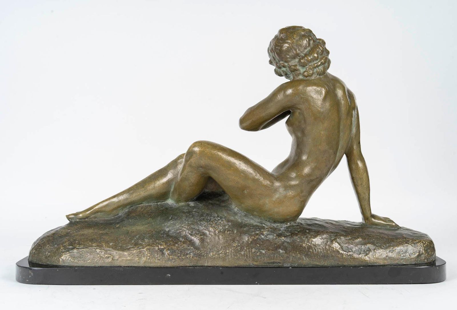 Bronze Sculpture Of A Nude Woman, Signed Cipriani, Early 20th Century. photo Art