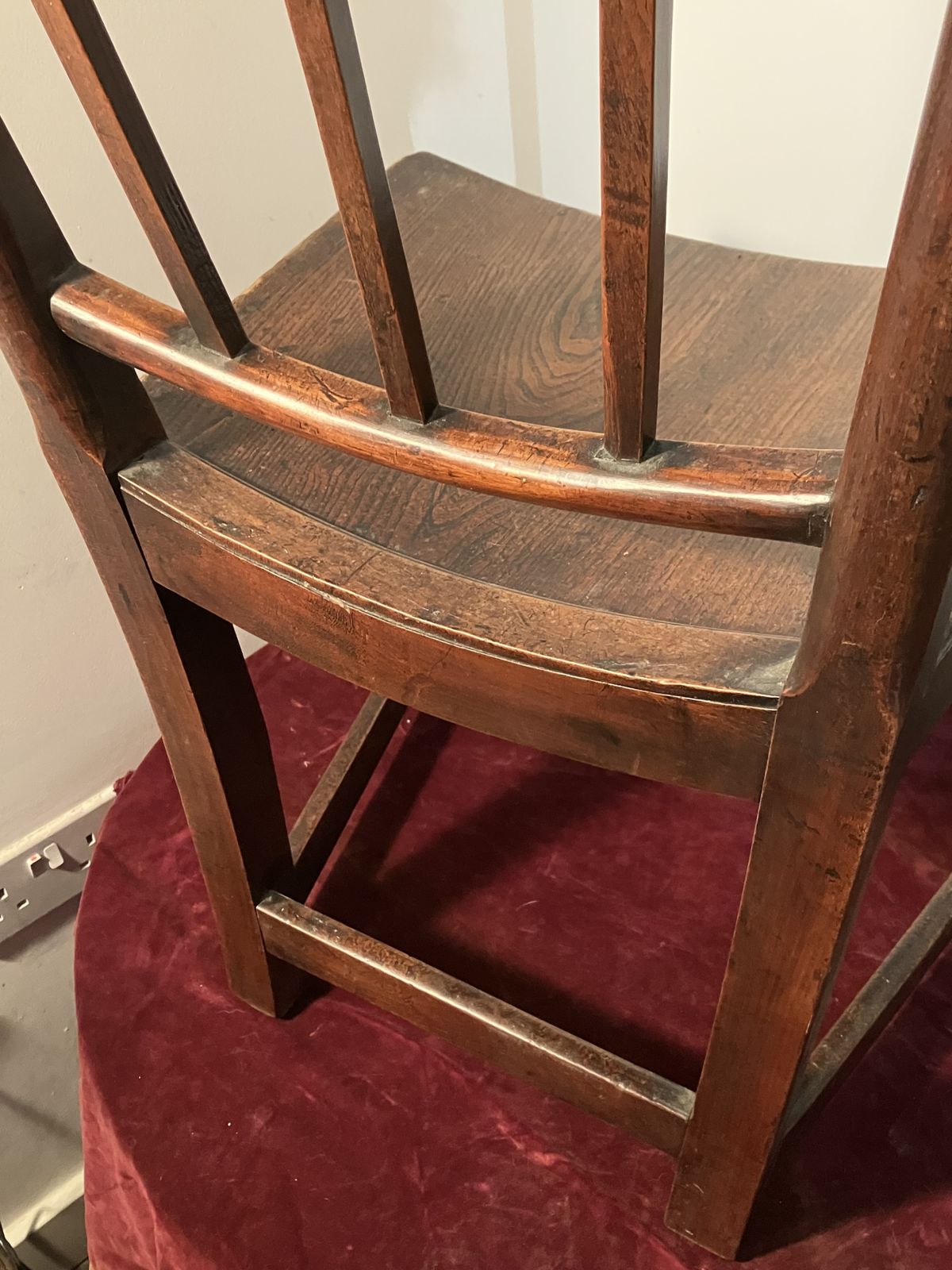 Early 18th Century,Elm Scooped Concave Seat English  Dining Chair photo 225.0