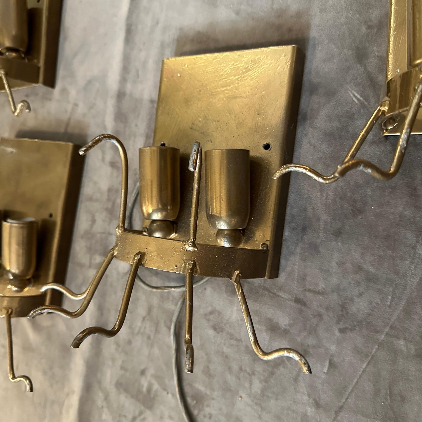 Four 1970s Mid Century Modern Murano Glass Petal Wall Sconces By La Murrina photo for sale