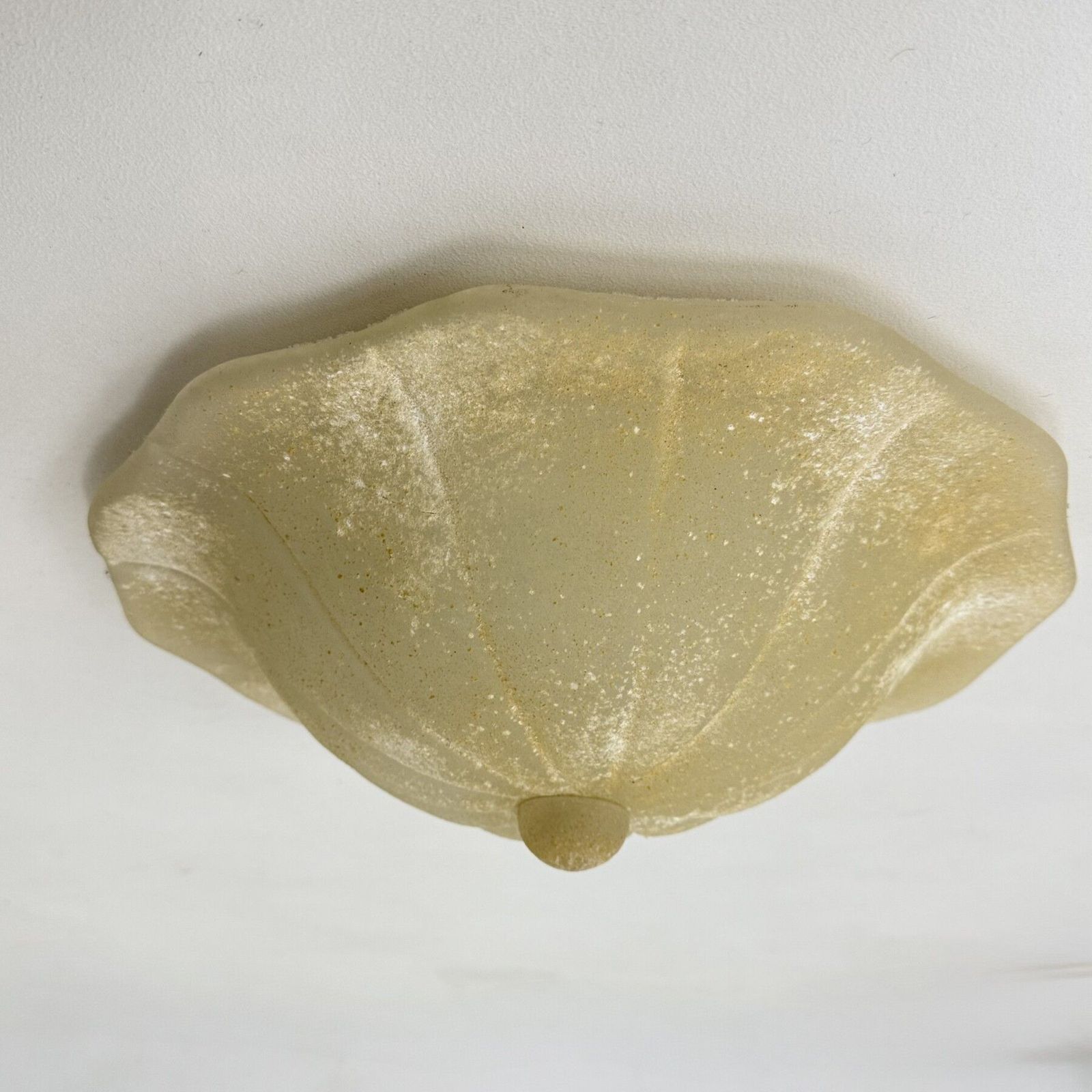 photo vintage Mid Century Italiaanse Murano Glazen Plafondlamp, Jaren 1970
