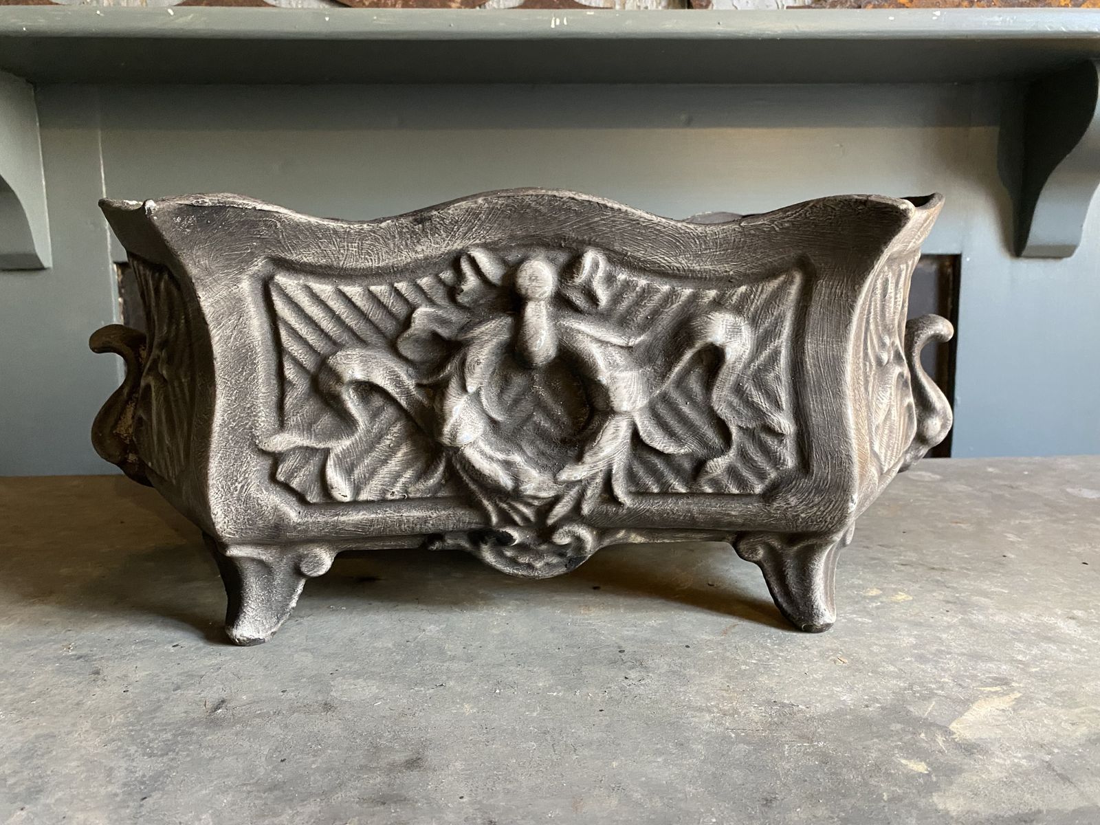 Pair Of French Deco Cast Iron Planters photo 275.0