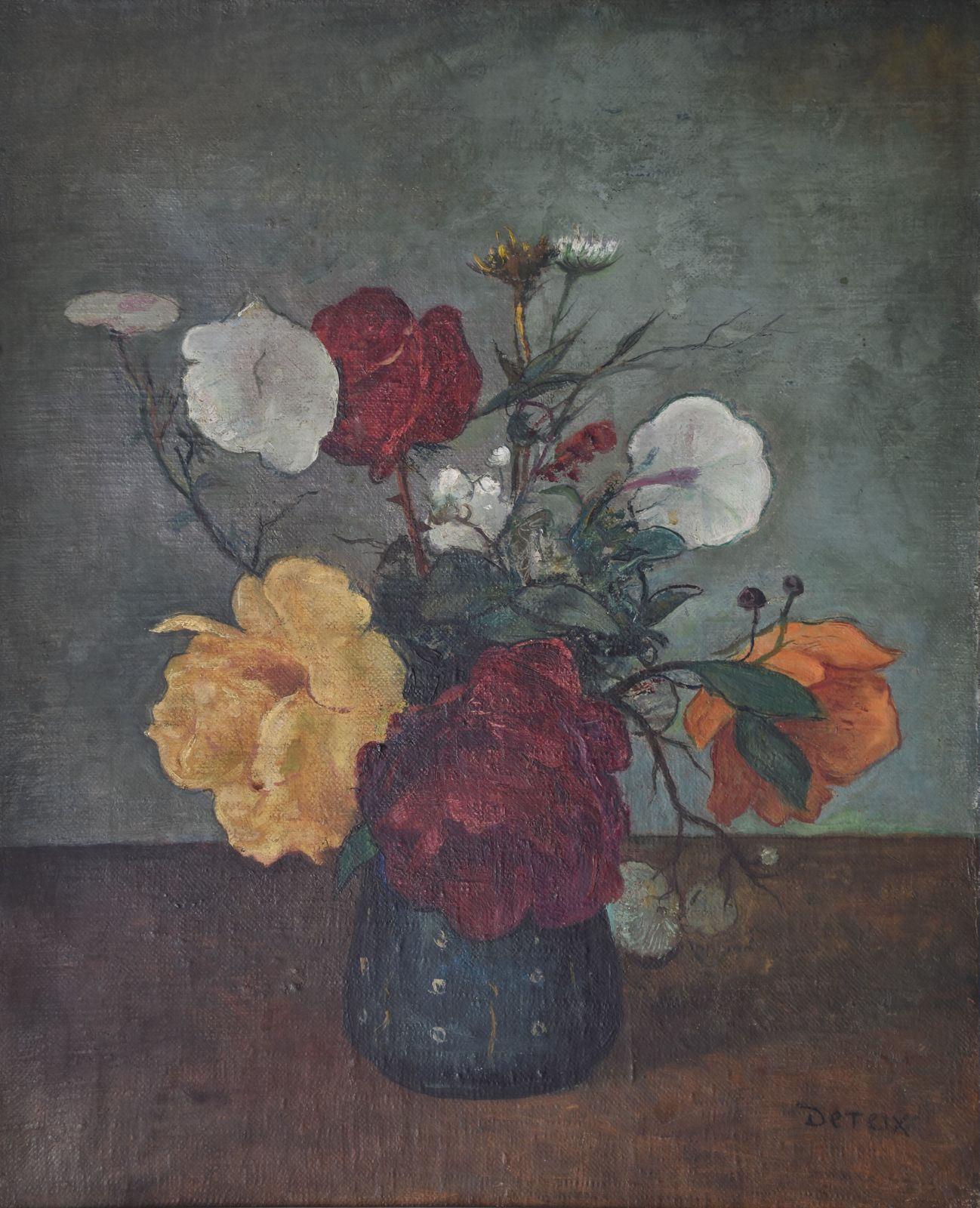 Adolphe Deteix, Flowers In A Vase (Circa 1930)