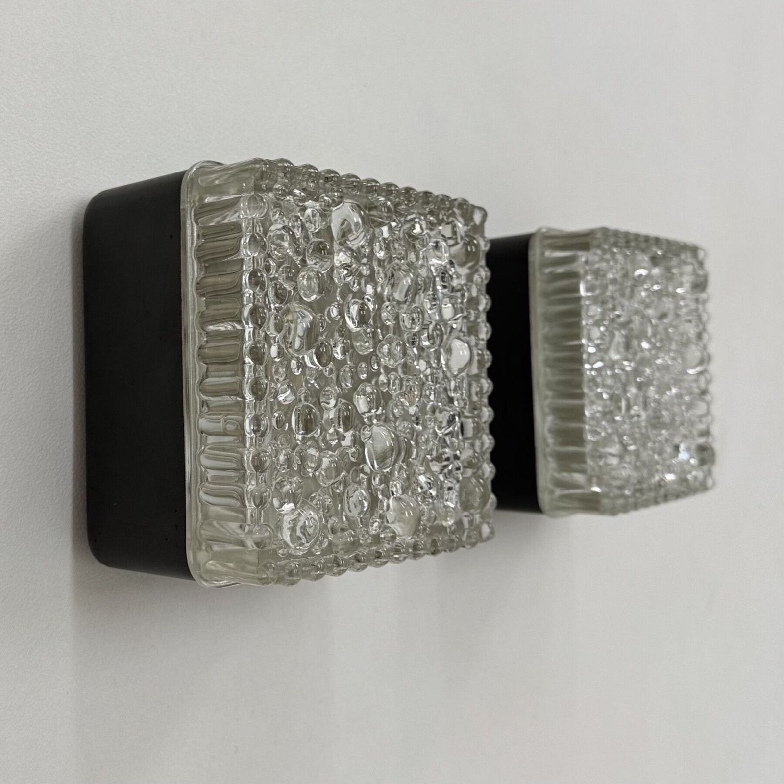 Set Of 2 Staff Leuchten Bubble Glass Wall Lamps , 1970s Germany photo vinterior