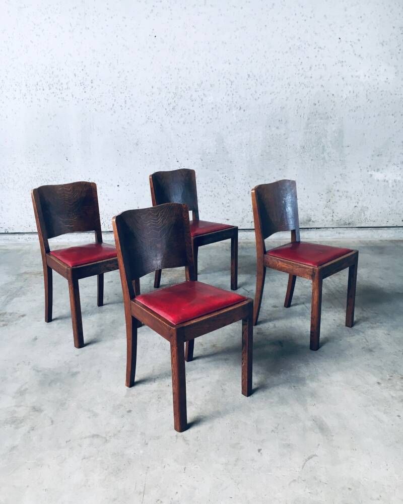 Art Deco Design Eetkamerstoelen, België Jaren 1920 photo furniture