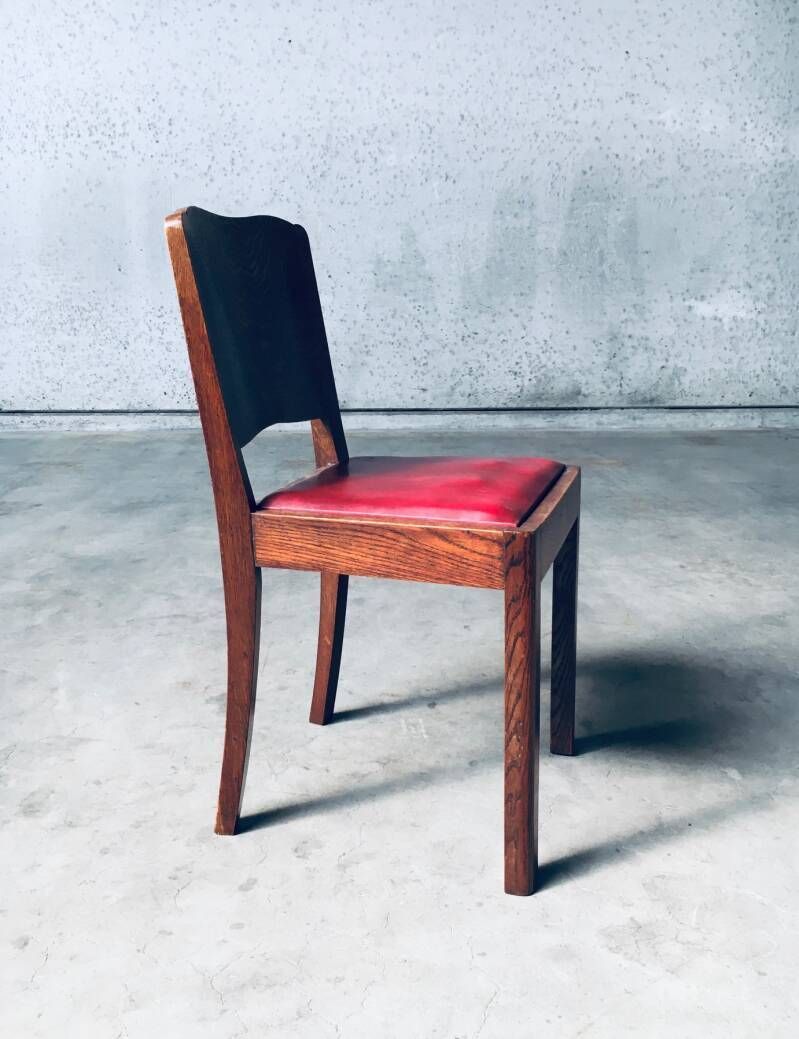 photo for sale Art Deco Design Eetkamerstoelen, België Jaren 1920