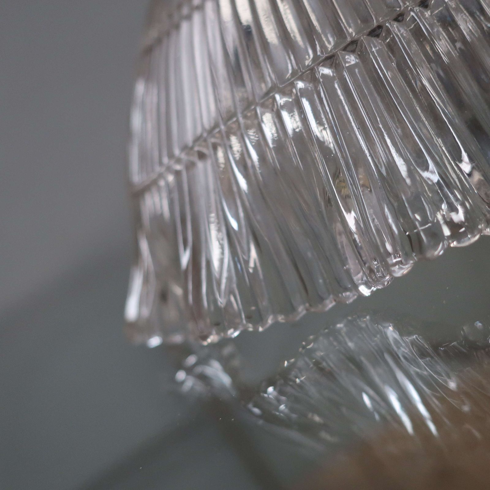 1920's Holophane Prismatic Glass Pendant Light photo for sale