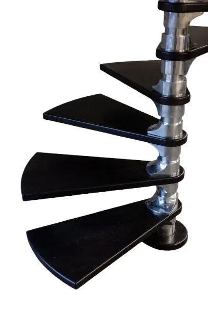 Roger Tallon. Aluminum And Mahogany Spiral Staircase. Circa 1970. photo vinterior