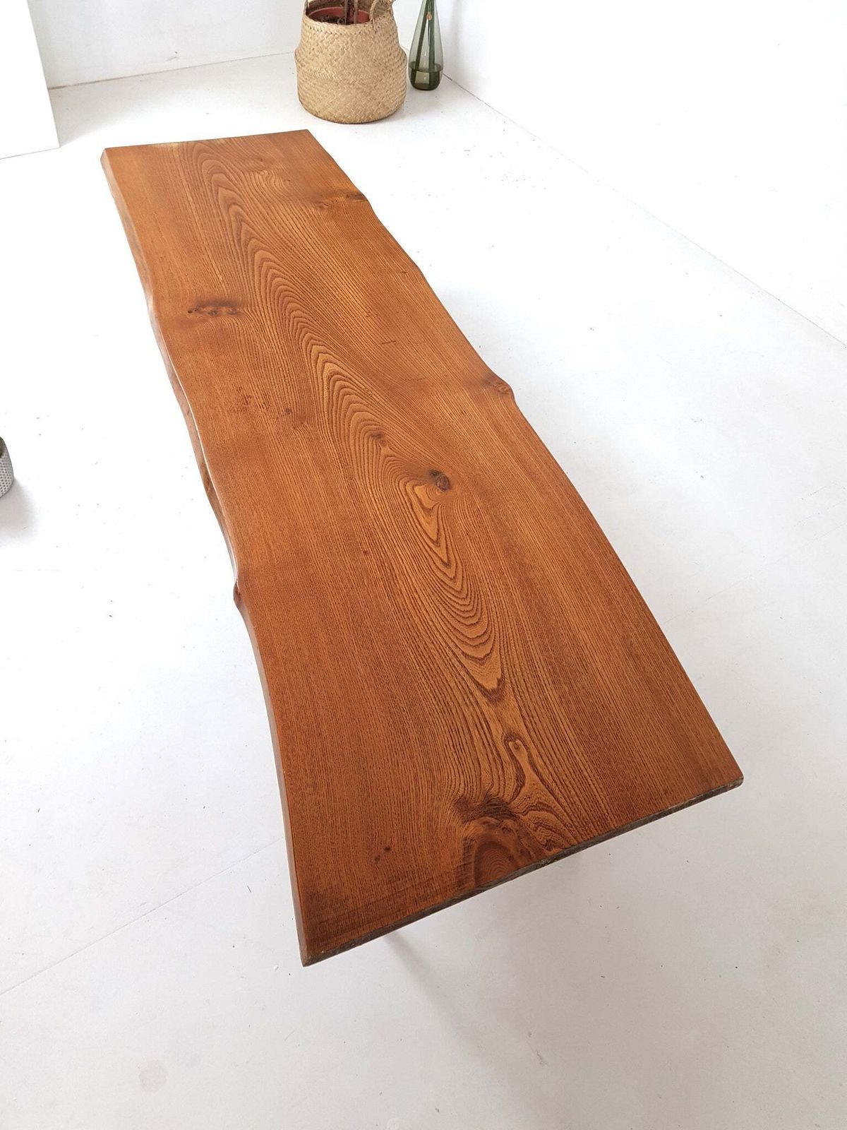Vintage Coffee Table / Tv Stand   Mid Century Danish Influence Retro   Solid Oak photo buy