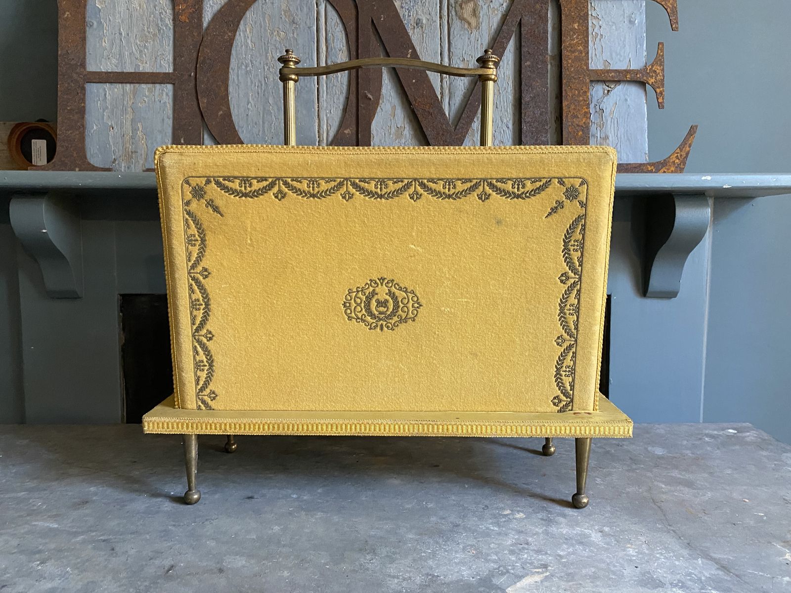 A French Vintage Magazine Rack Folio Stand photo vintage