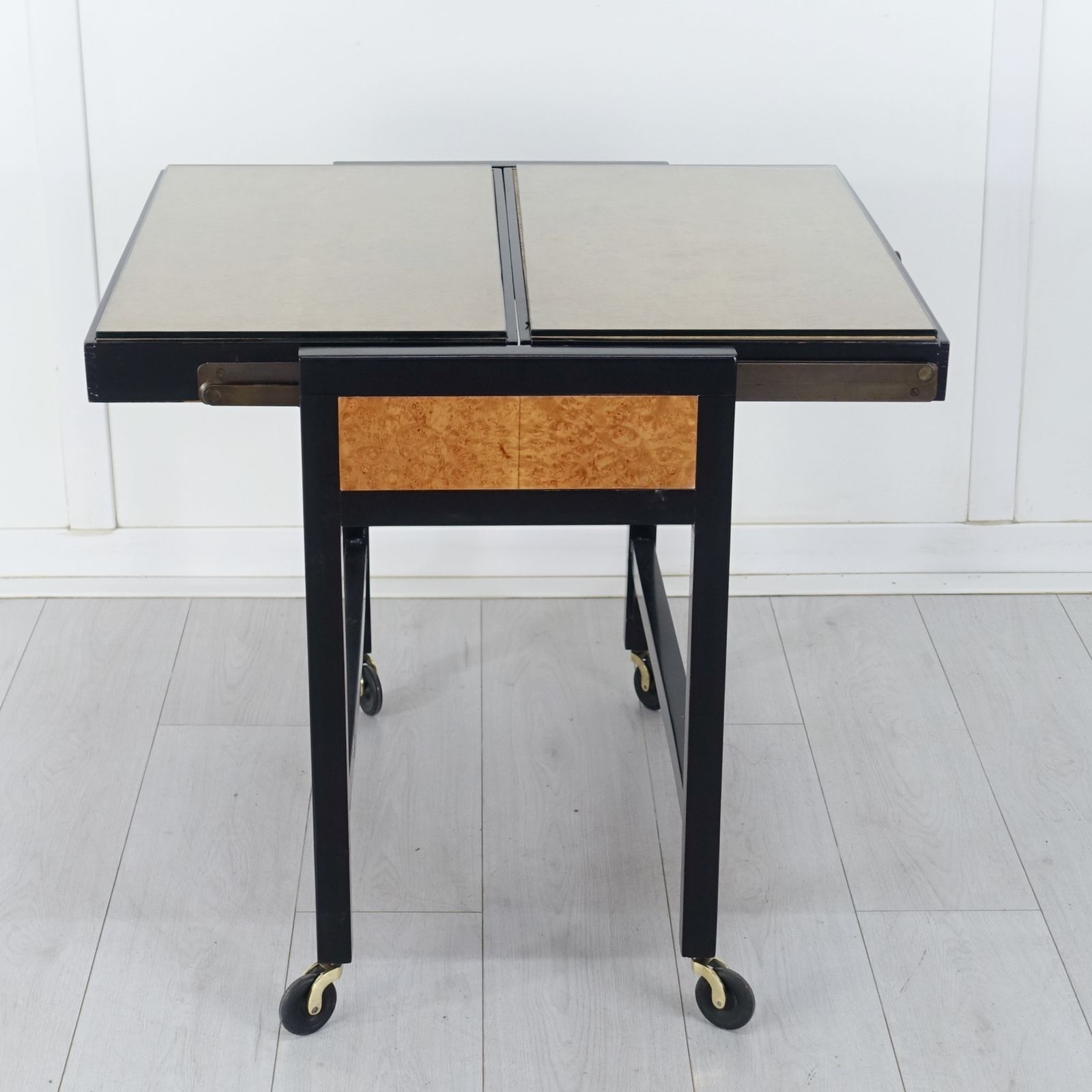 Art Deco Metaphoric Burr Maple Trolley 1930’s. photo 550.0