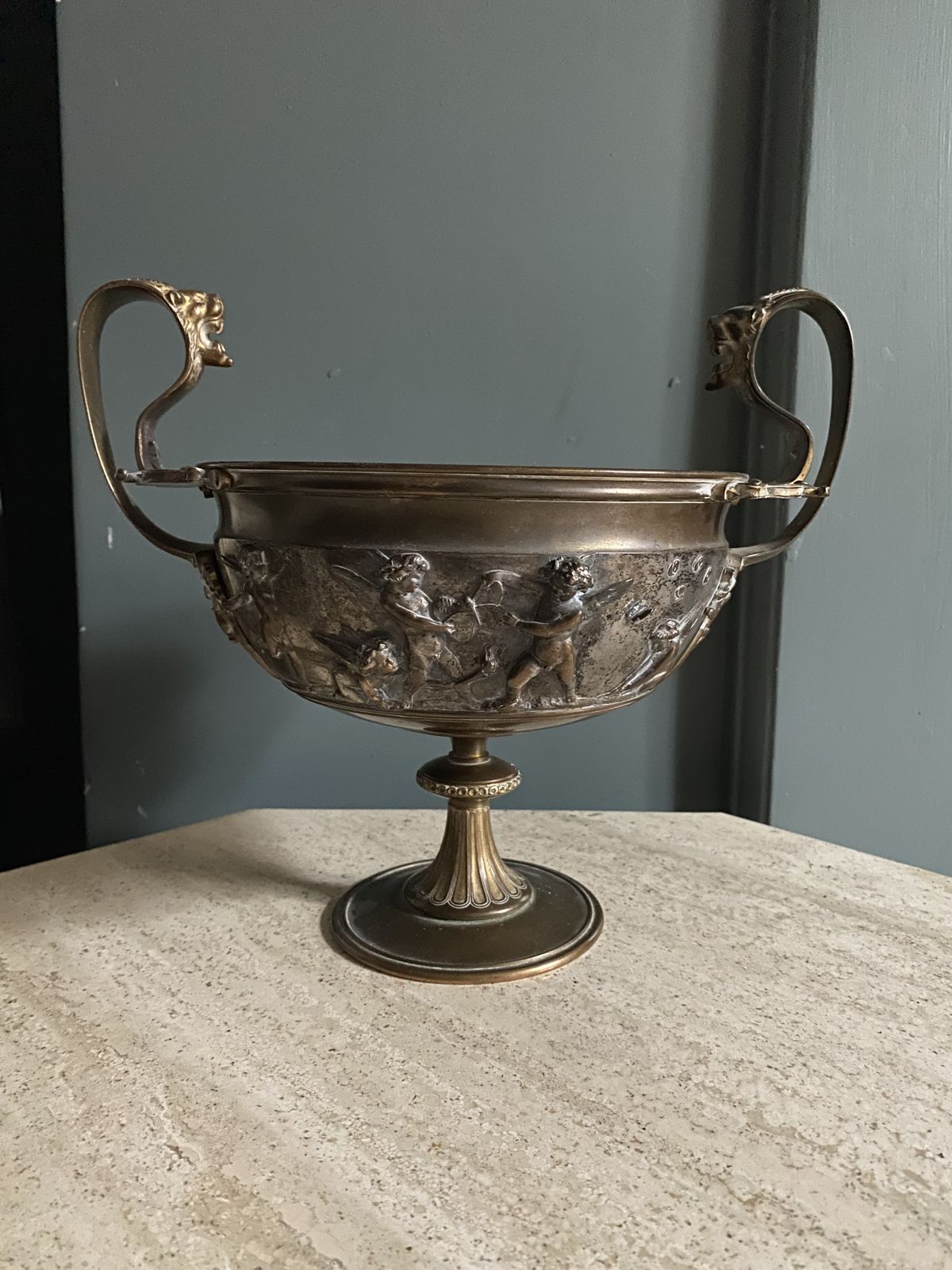 A French 19th Century Bronze Tazza By Ferdinand Barbedienne photo for sale