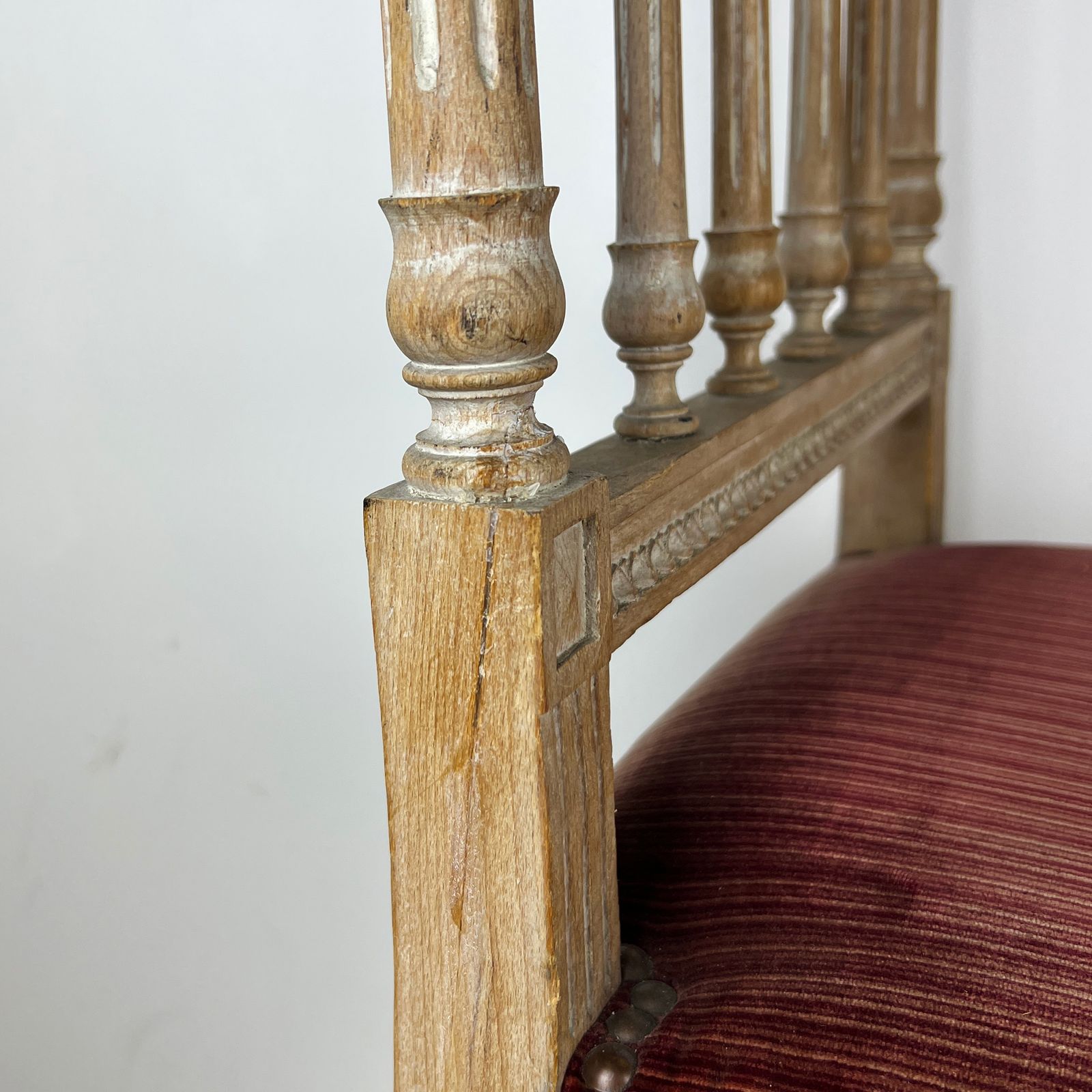 19th Century Swedish Gustavian Carved Wood Accent Chair With Velvet Seat photo vintage