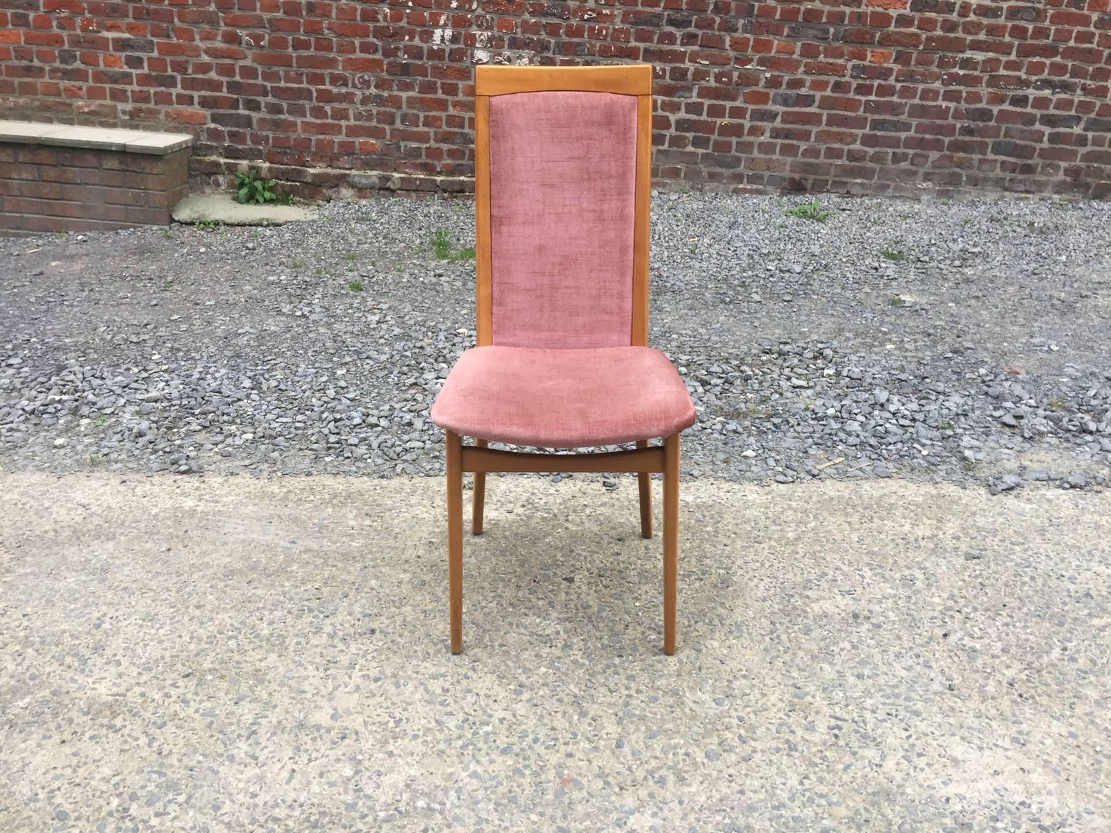Set Of Four 1960s Chairs In Beech And Velvet photo furniture