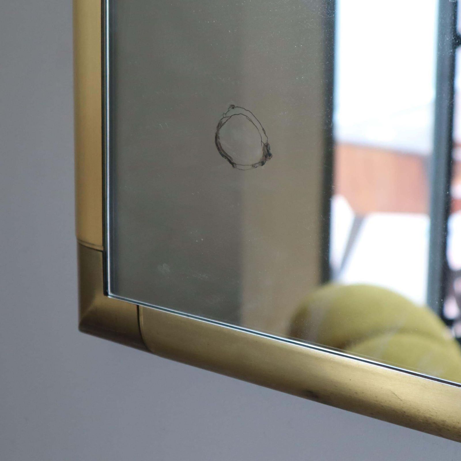 Italian Solid Polished Brass Mirror In Style Of Tommaso Barbi, Italy, 1970s photo Home Decor