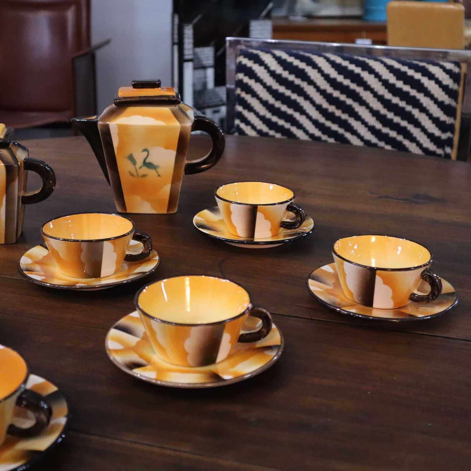 1052.0 Art Deco Coffee Service Set Ceramic By Carraresi Lucchesi, Italy, 1930s photo