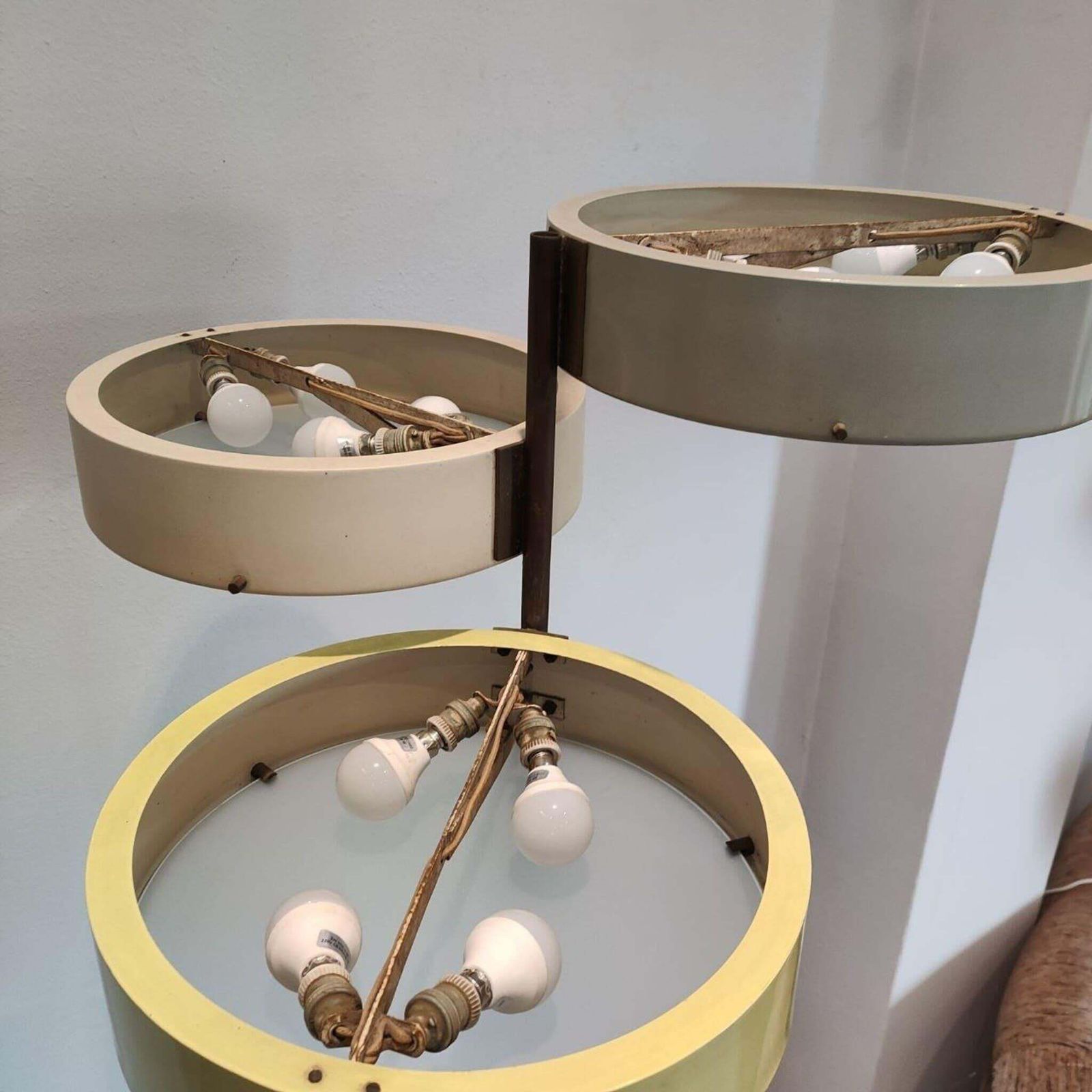 Mid Century Modern Brass Floor Lamp By Bruno Gatta For Stilnovo, Italy, 1950s photo Lighting