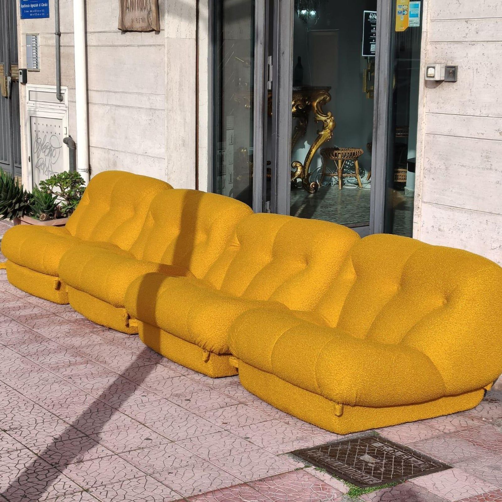 Set Of 4 Seater Modular Sofa Rino Maturi For Mimo Padova Nuvolone, Italy 70s photo Furniture