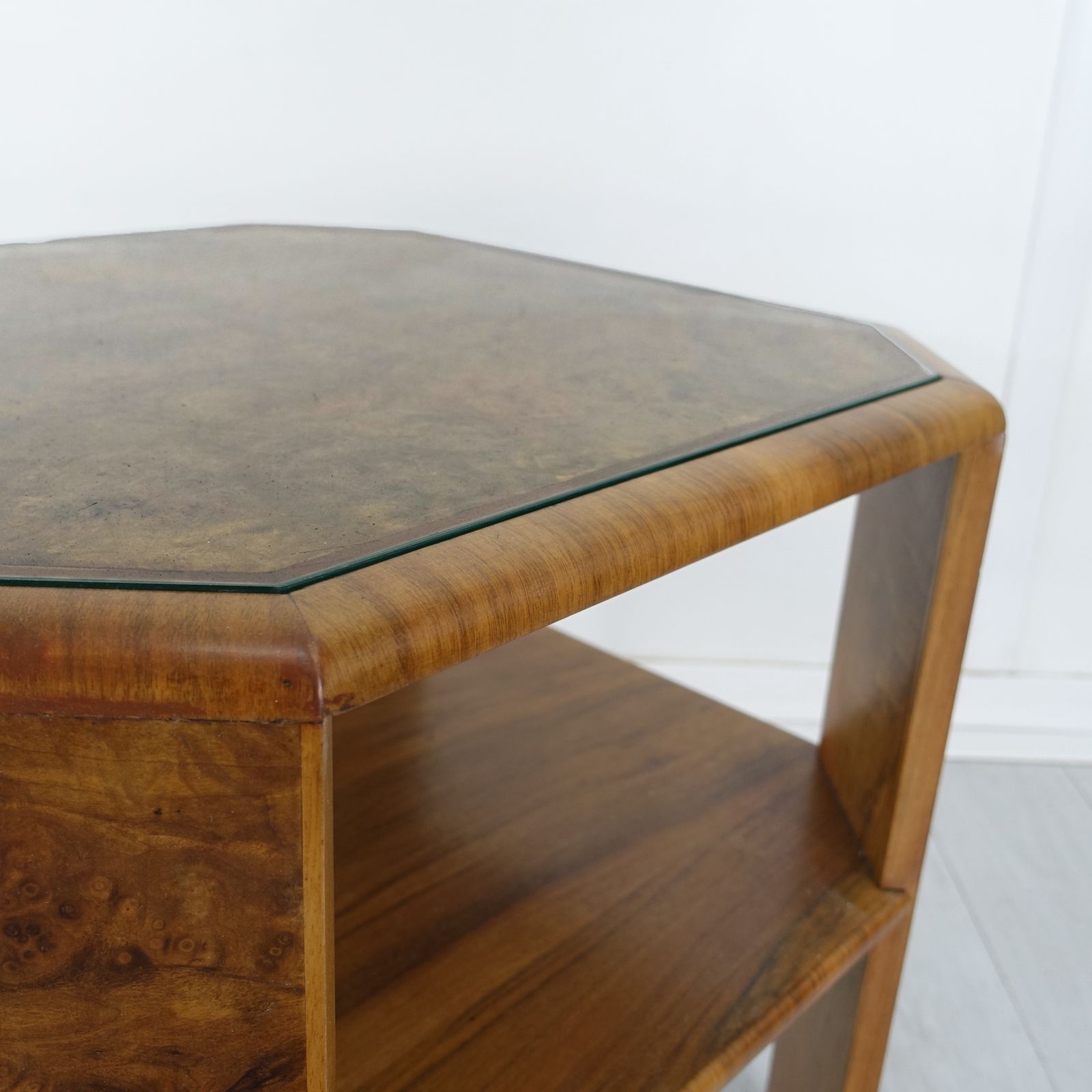 Art Deco Figured Walnut Two Tier Coffee/Centre Table photo 575.0