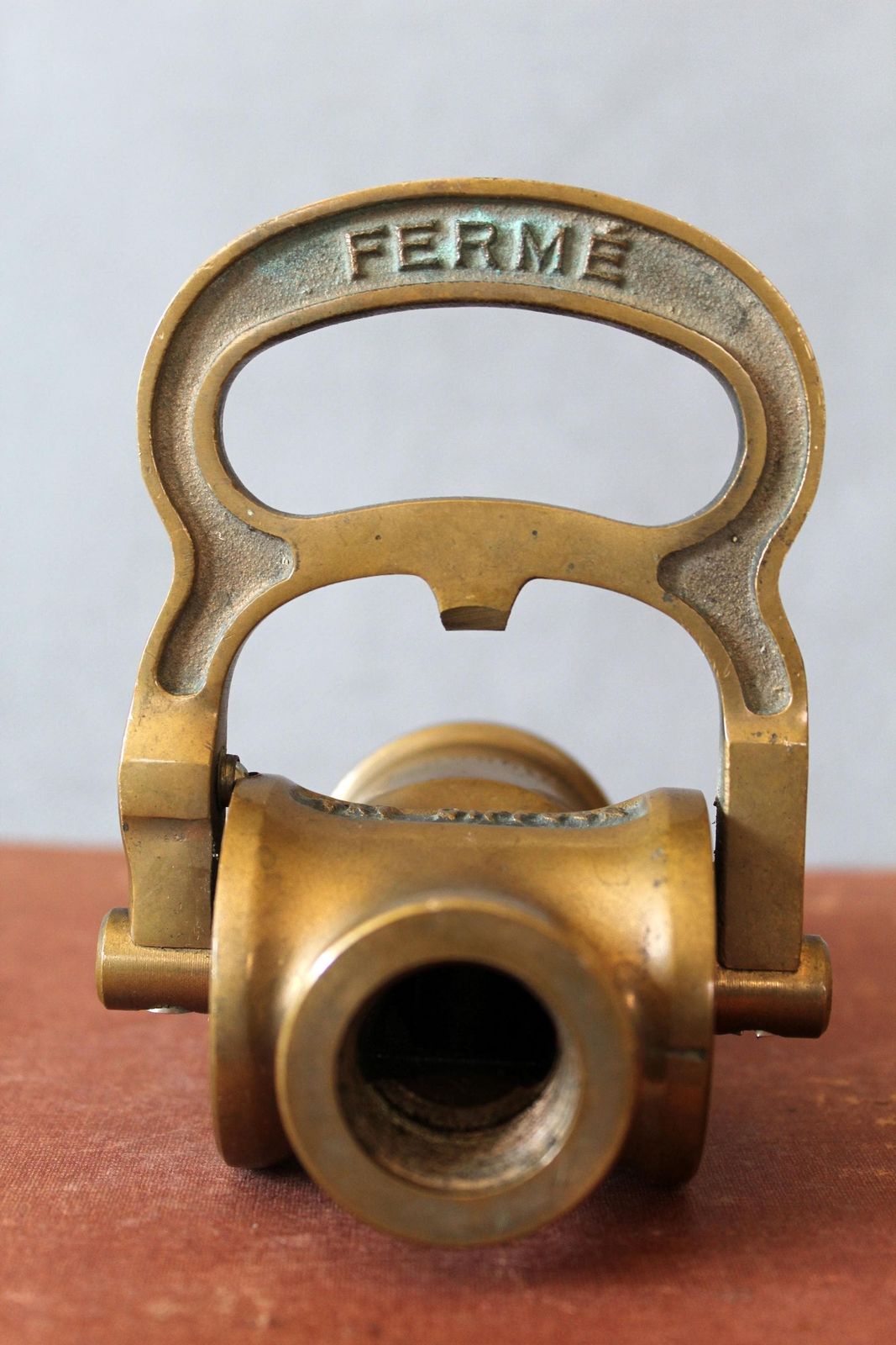 Antiek Frans Bronzen Brandslangmondstuk, A. Dubois, Brandweer, Industrie, Brandweerwagen, Sapeurs Pompiers, Afsluitingsmechanisme photo vinterior