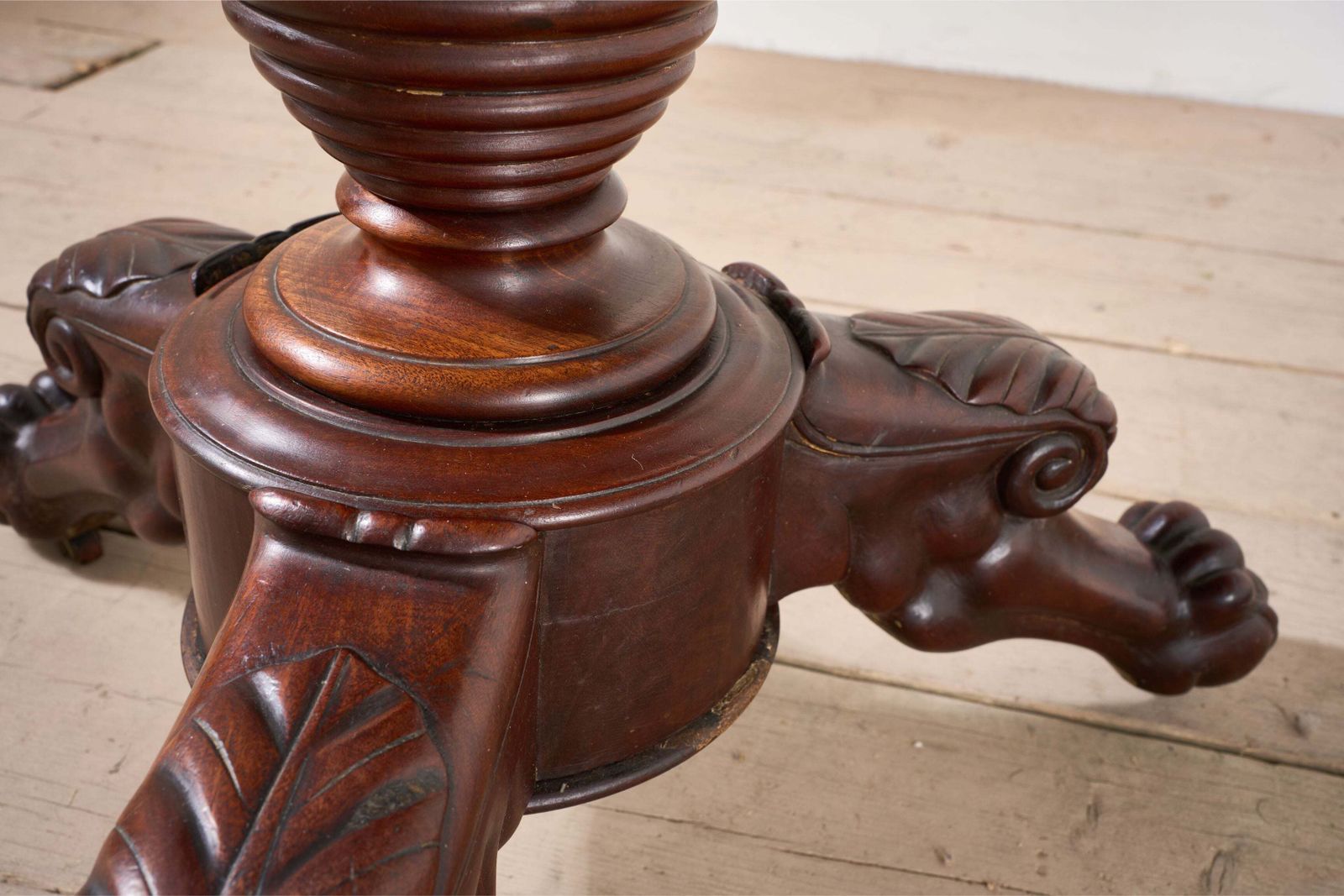 photo for sale 19th Century Mahogany And Grey Marble Gueridon Table
