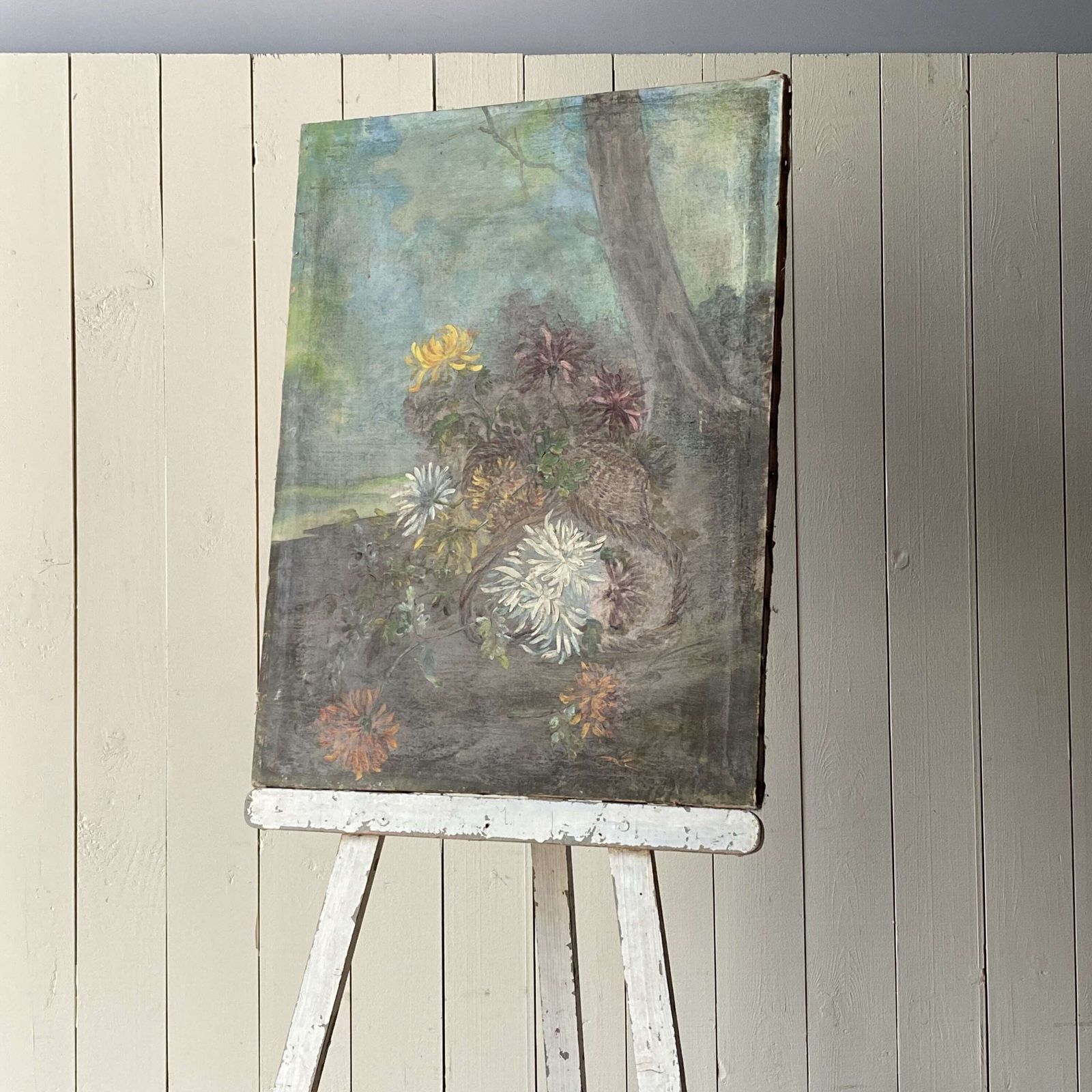 Antique Painting   Flowers, Early 20th Century photo 125.0
