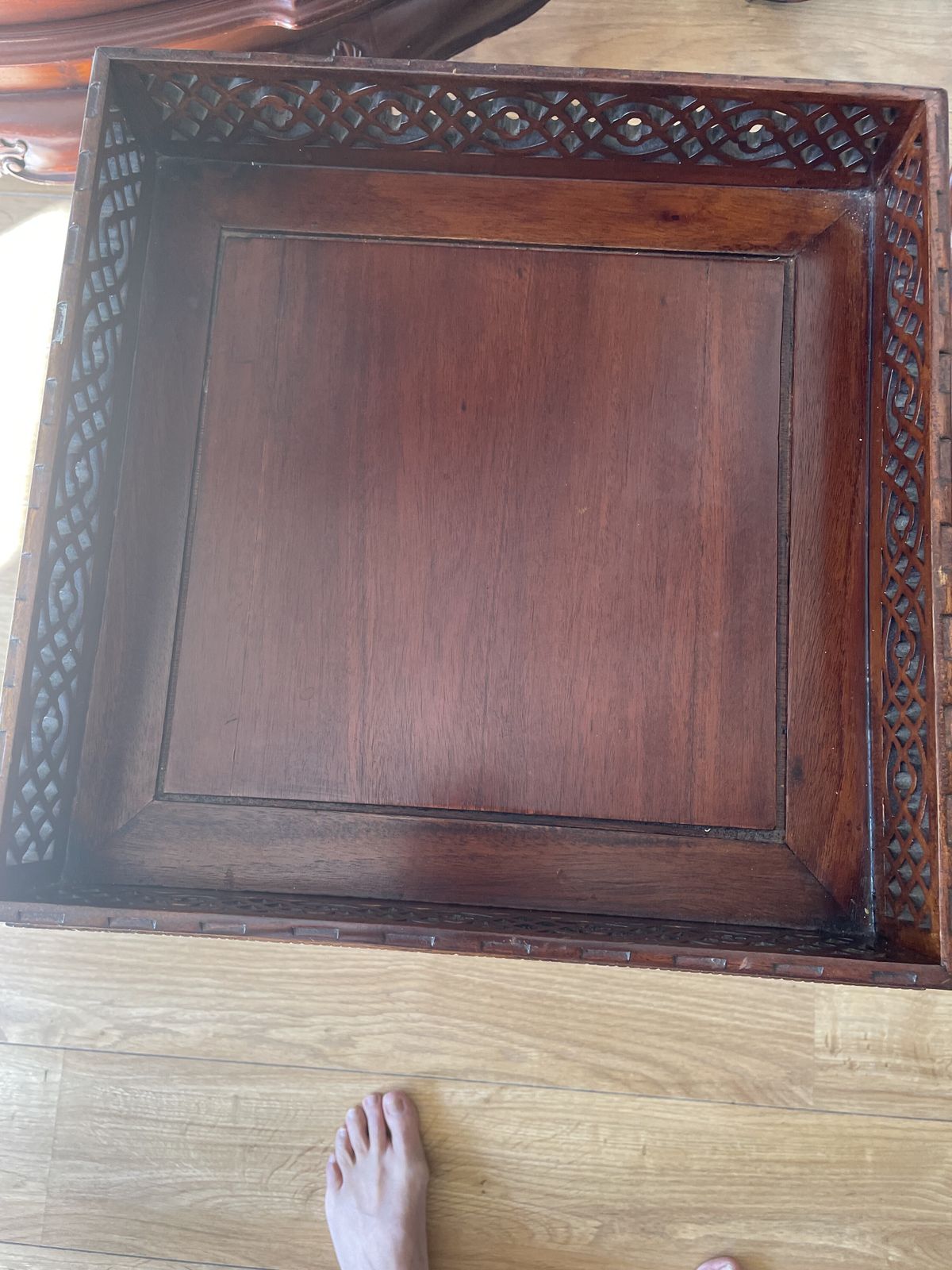 Hand Carved Wooden Antique  Bar Table H65cm X W40cm X H40cm photo furniture