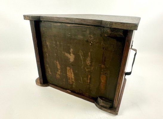 683.0 Antique Victorian Oak And Brass Coal Scuttle, 19th Century photo