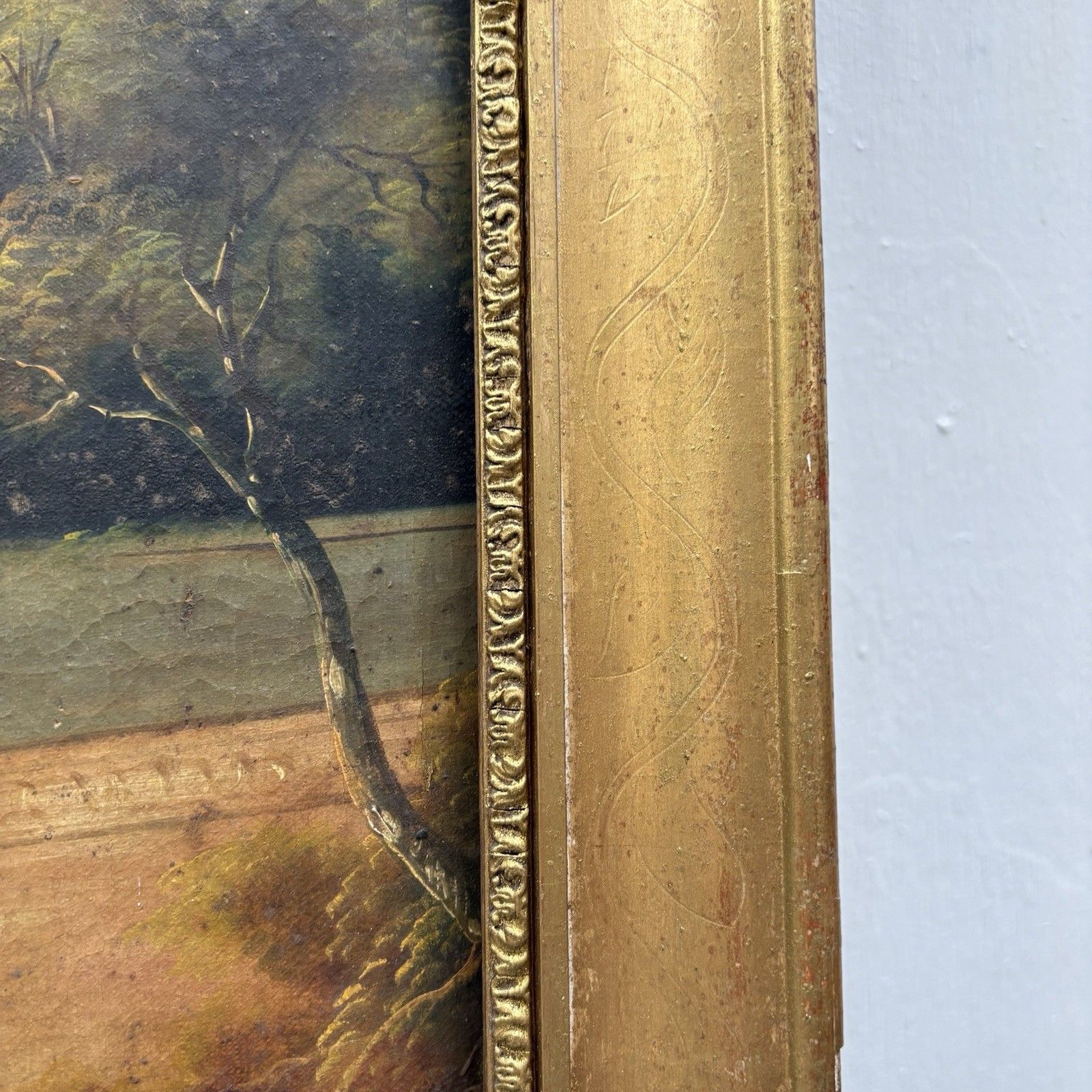 photo furniture Gilded Wood Trumeau Mirror, Restoration Period Early 19th Century
