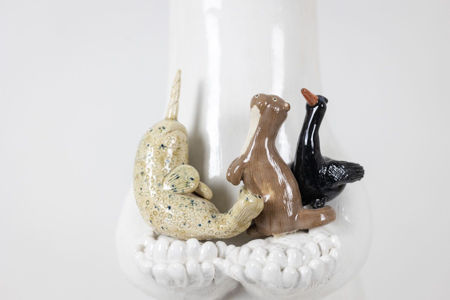 Valérie Courtet. Bear Presenting 3 Animals. Contemporary. photo buy