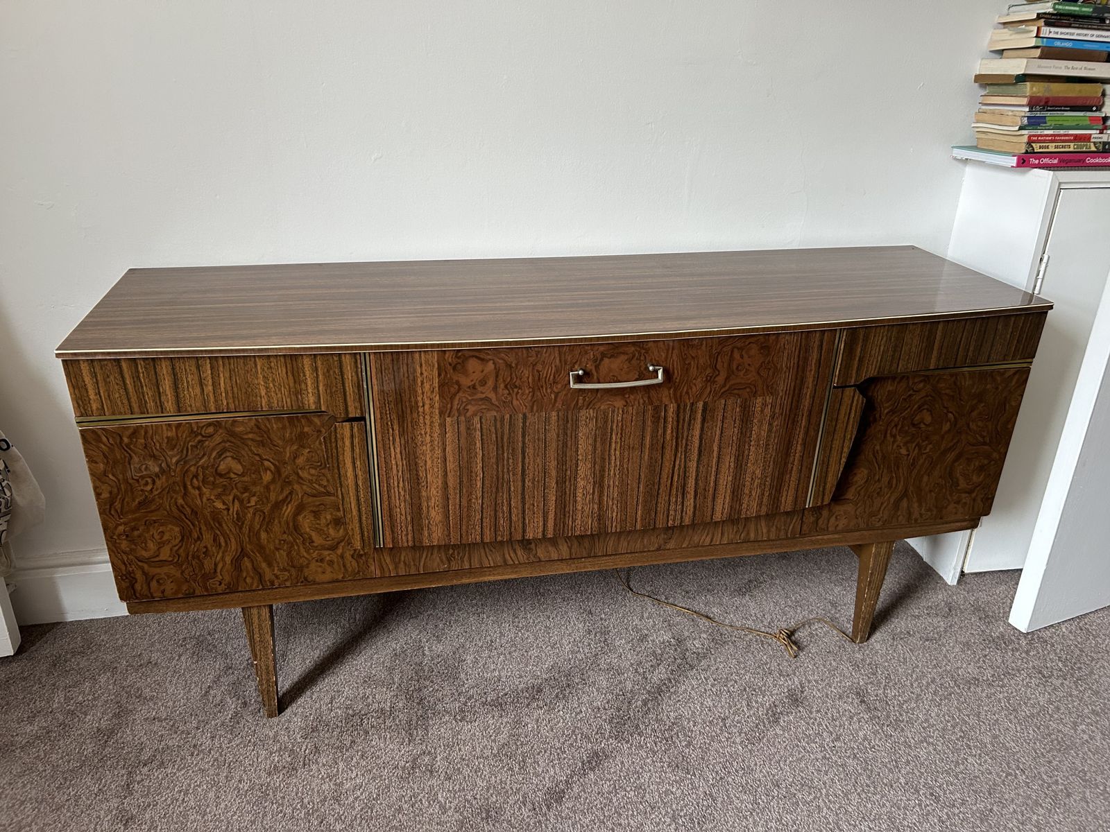 Mid Century English Credenza And Dry Bar By Beautility
