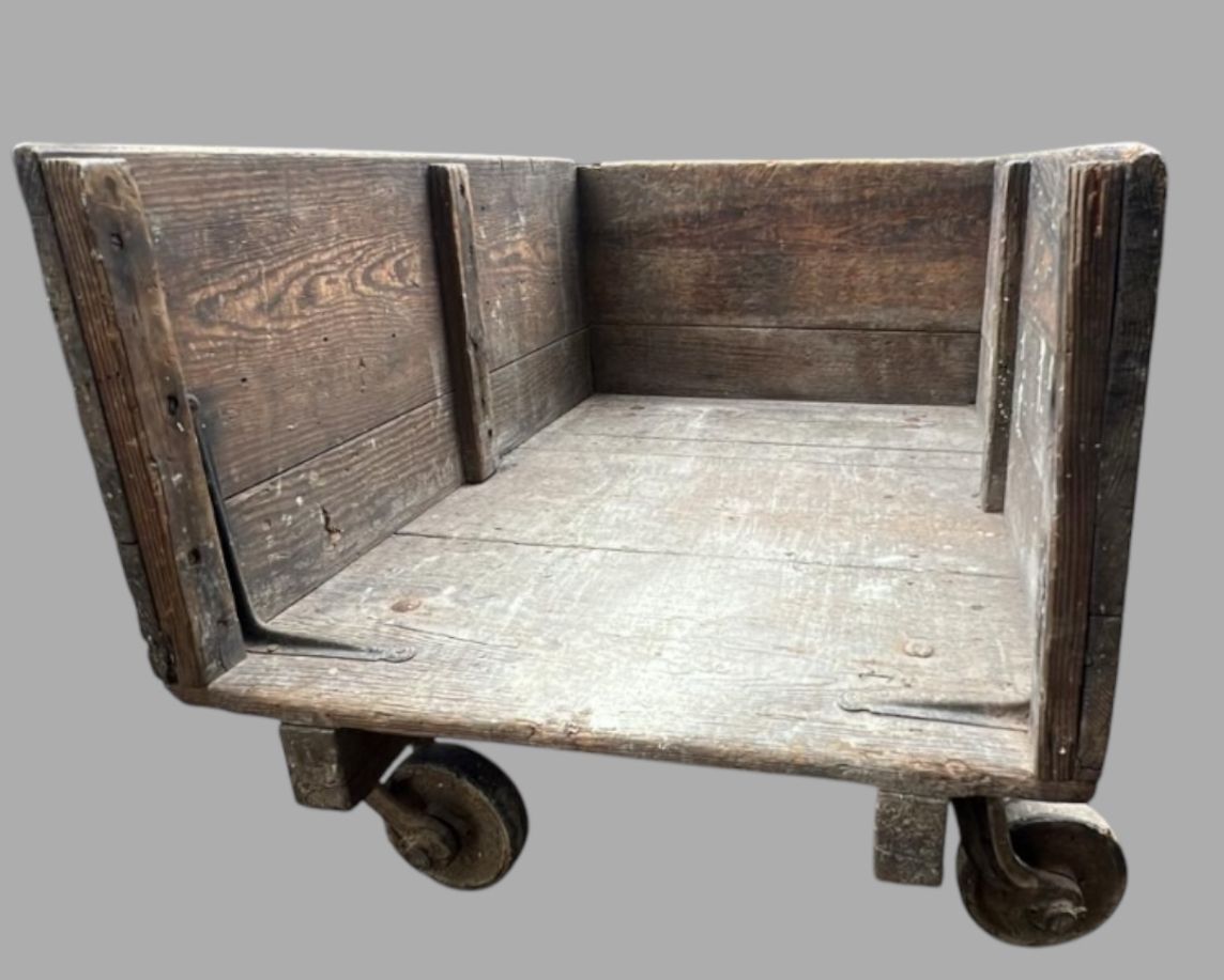 A Wooden Original Slingsby Industrial Trolley/Cart