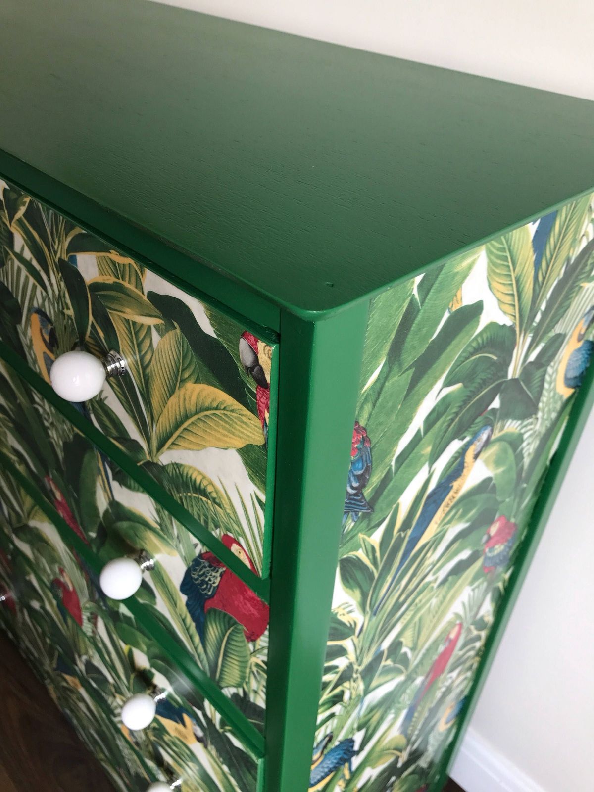 Upcycled Decoupage Vintage Chest Of Drawers   Professional Spray Painted Finish photo buy